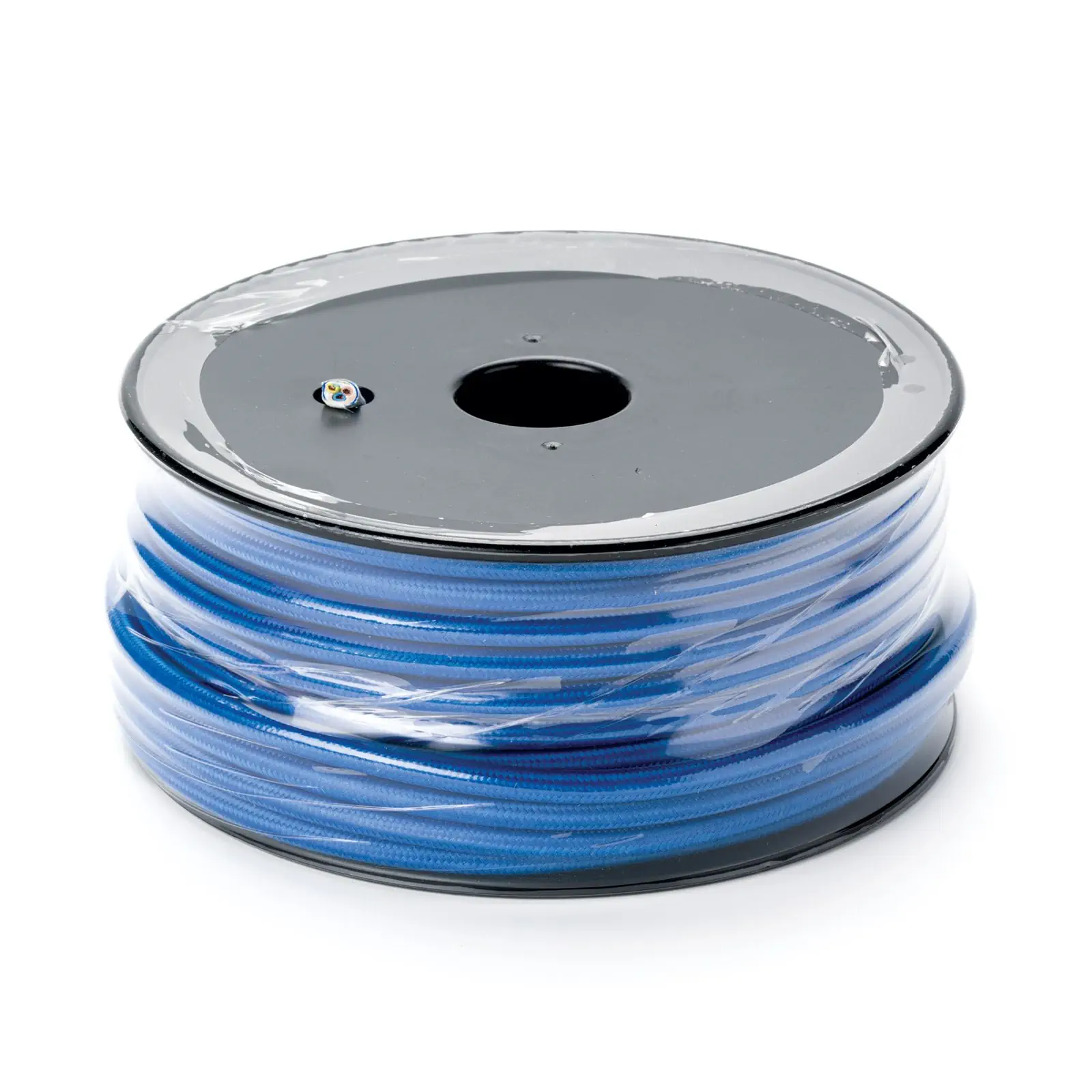 Bubanj sa tekstilnim kablom, 3×0,75 mm², 30 m, plavi