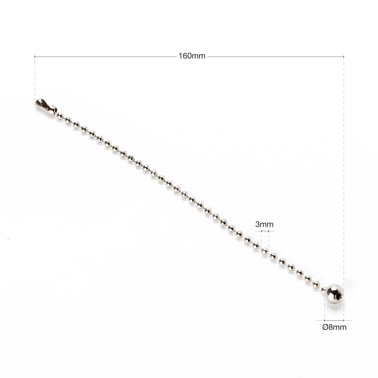 Potezni lanac, dužina 160 mm, srebrni - 2