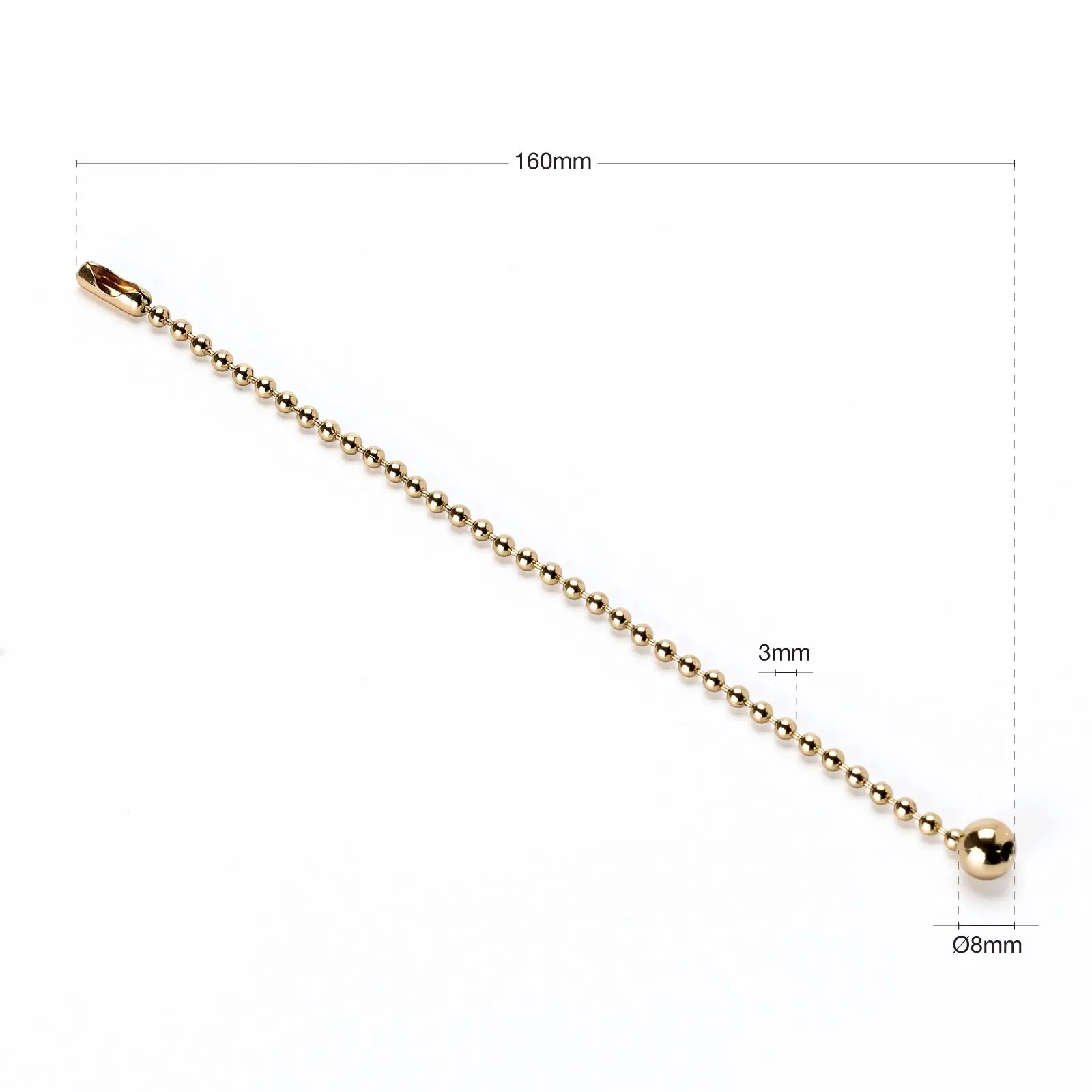 Potezni lanac, dužina 160 mm, zlatni - 2