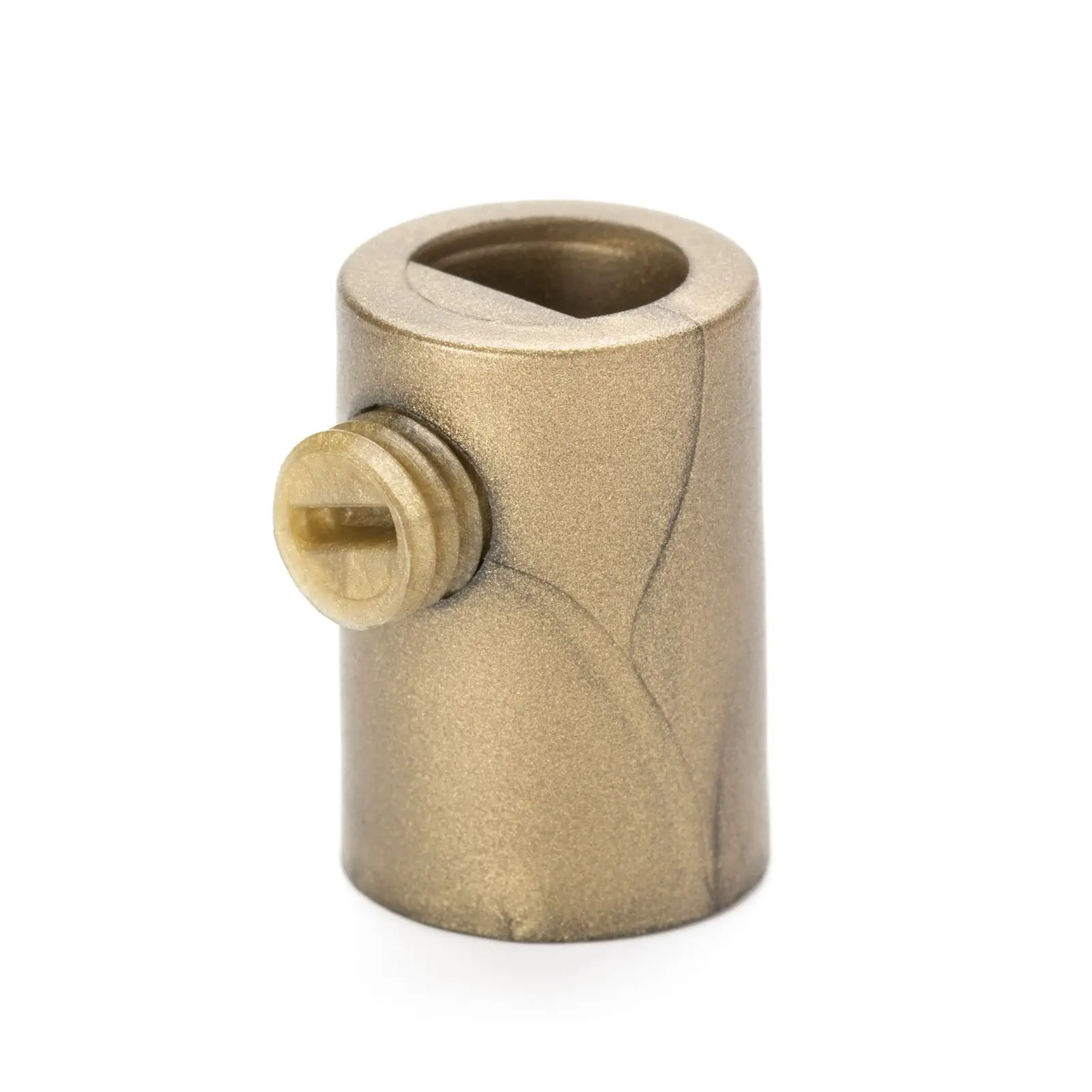 Nipl sa stezaljkom, navoj M10x1, zlato - 1