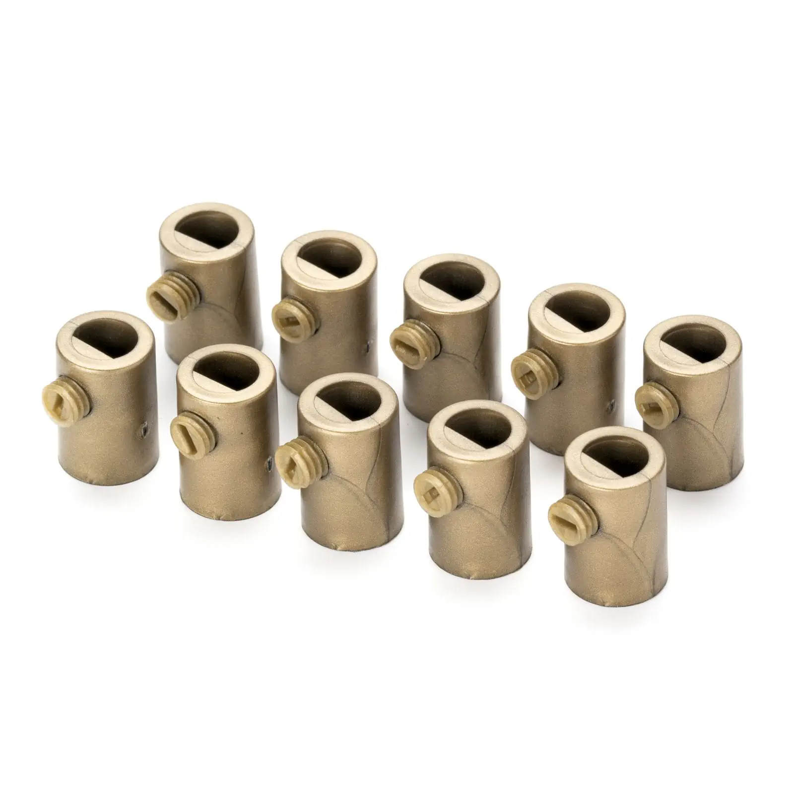 Nipl sa stezaljkom, navoj M10x1, zlato - 3