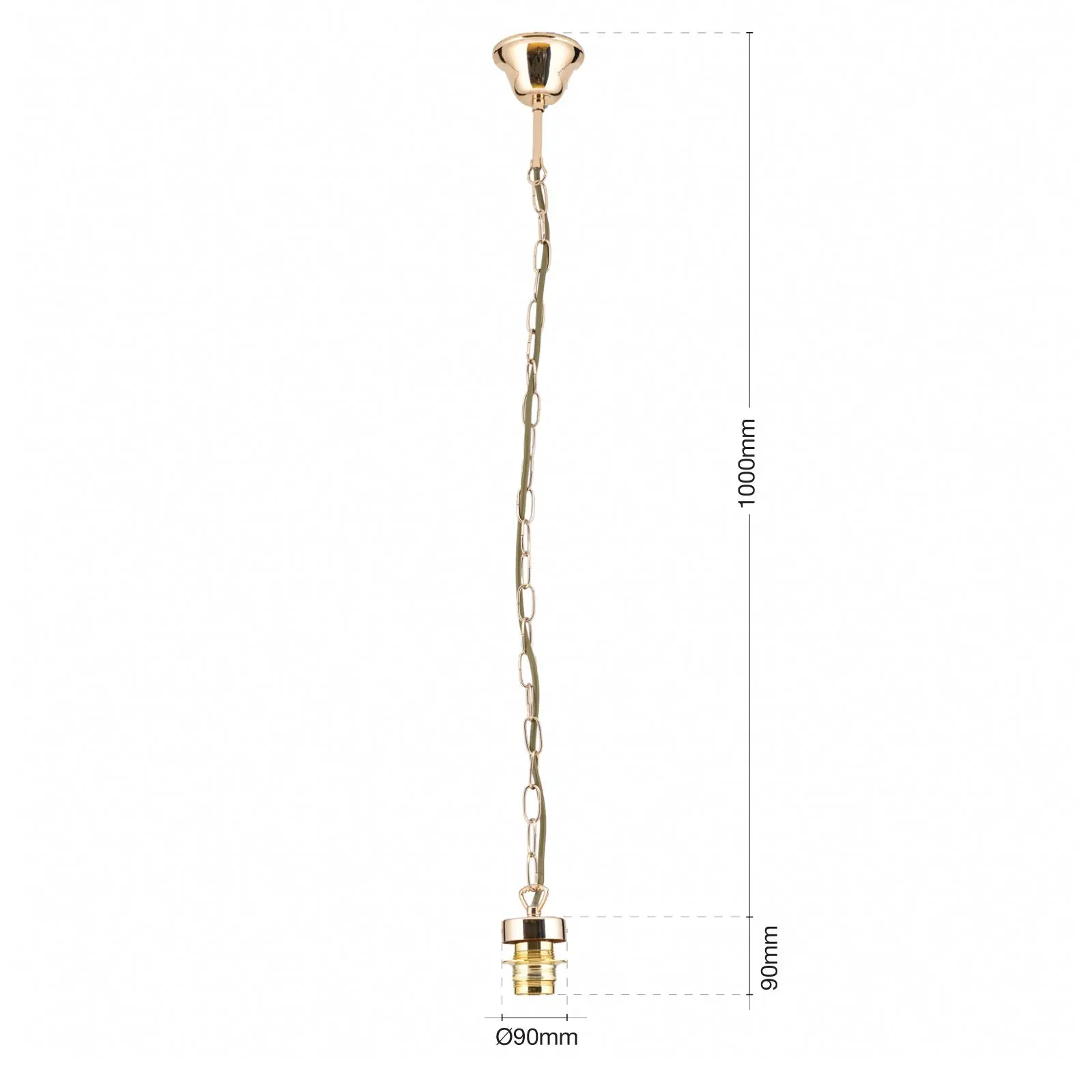 Lančani nosač, 100 cm, mesing - 5