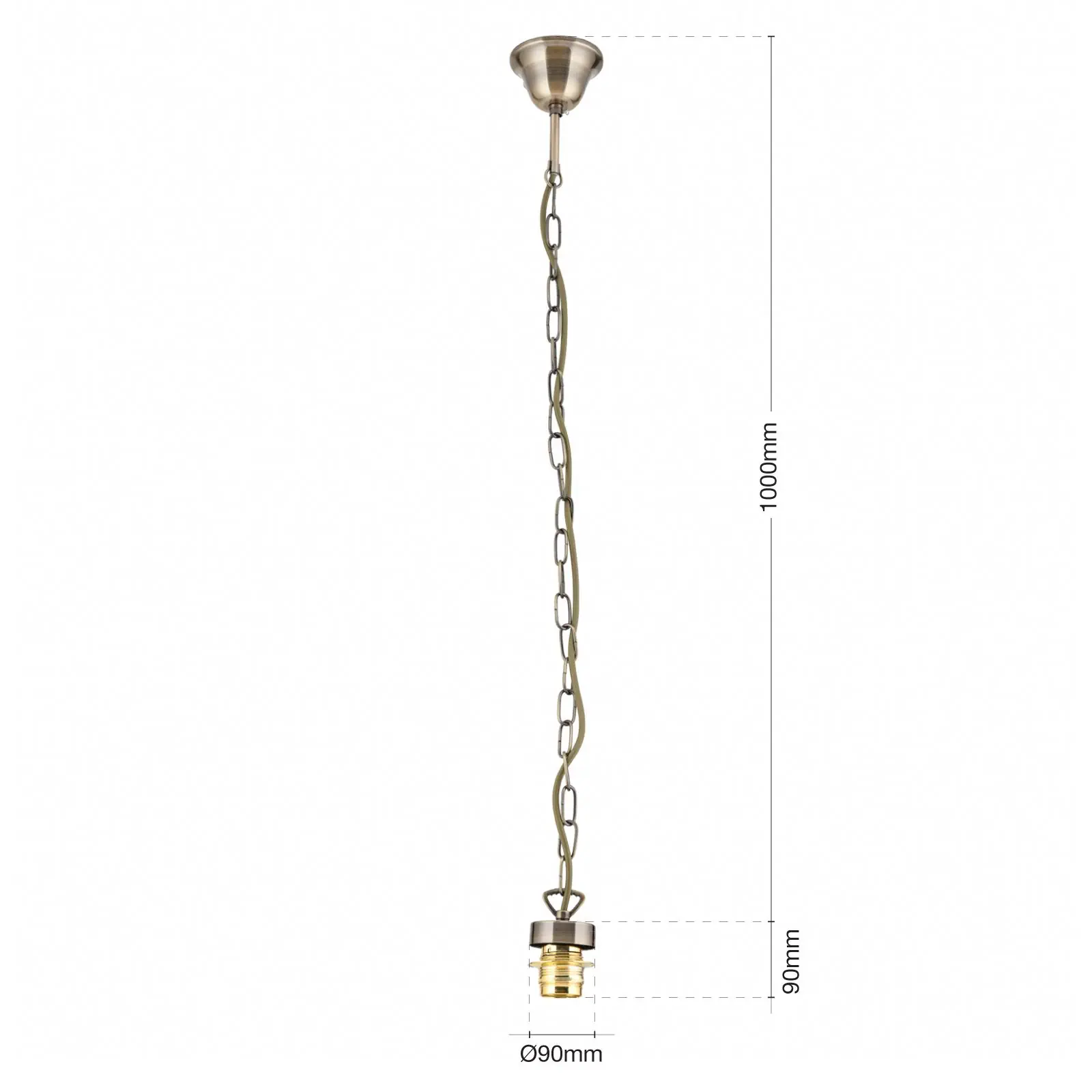 Lančani nosač, 100 cm patina - 5