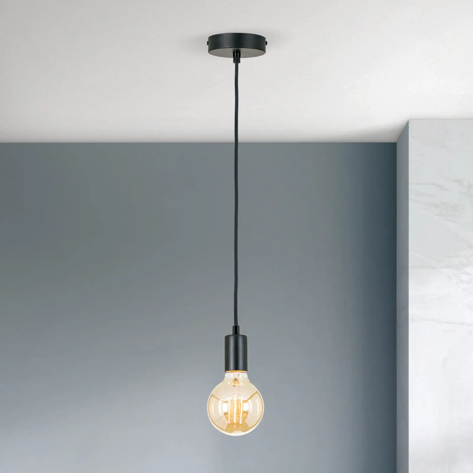 Viseća lampa NORA, 100 cm, crna - 1