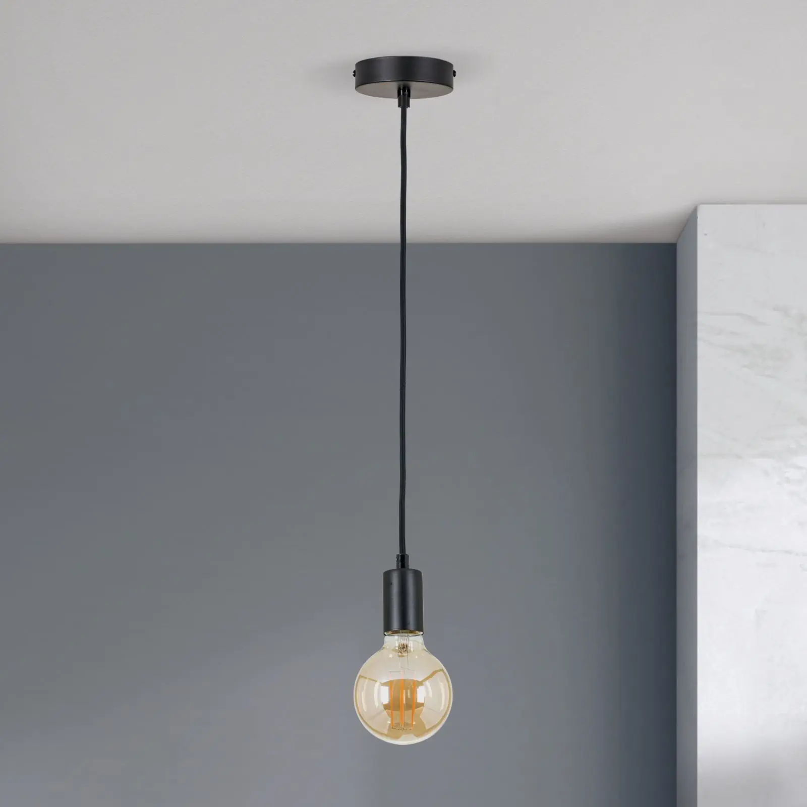 Viseća lampa NORA, 100 cm, crna - 2