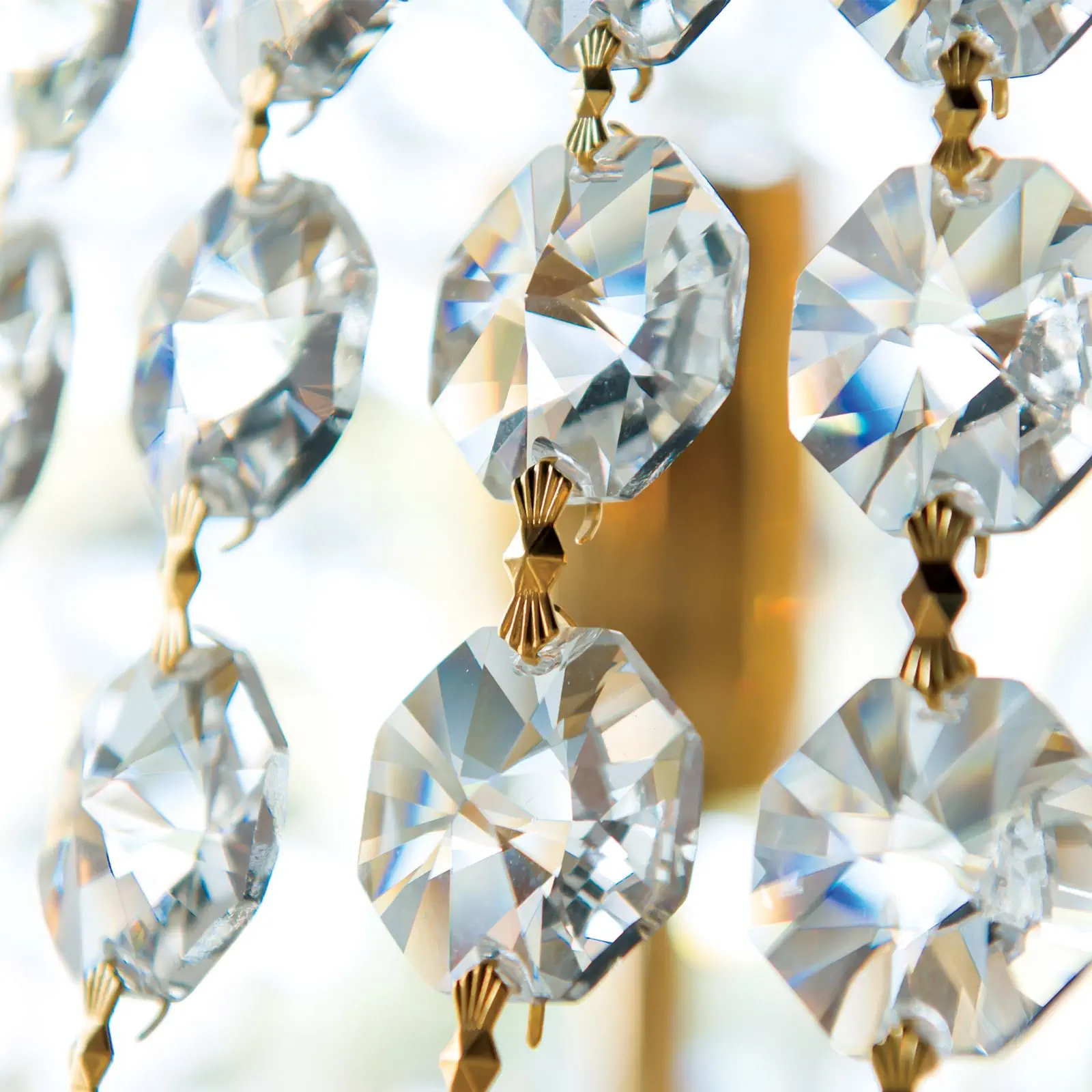 Kopča za kristal lustera, traka, 12 mm, zlato - 3