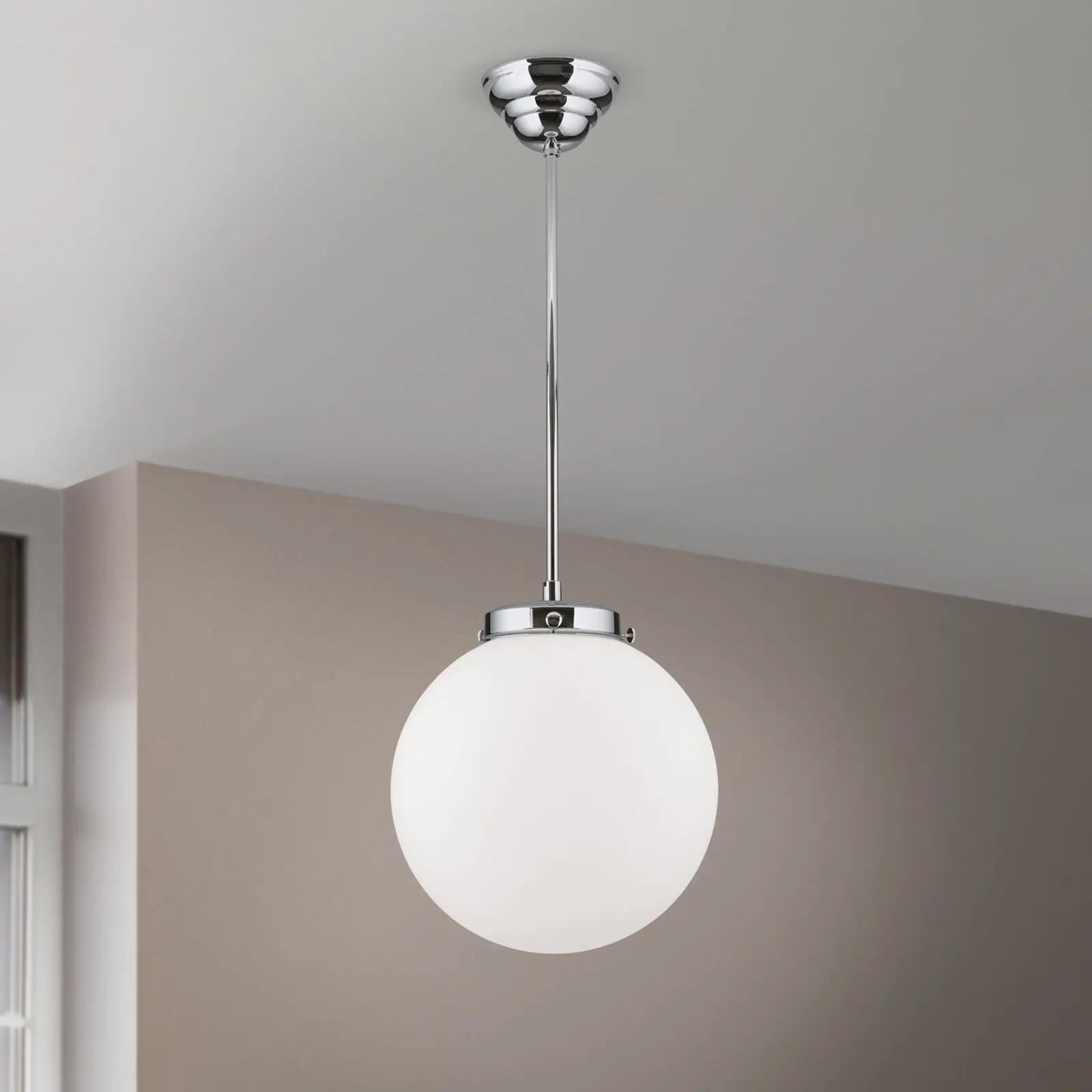 Vešanje za viseće staklo sa ivicom za pričvršćivanje 10 cm, 40 cm, hrom - 2