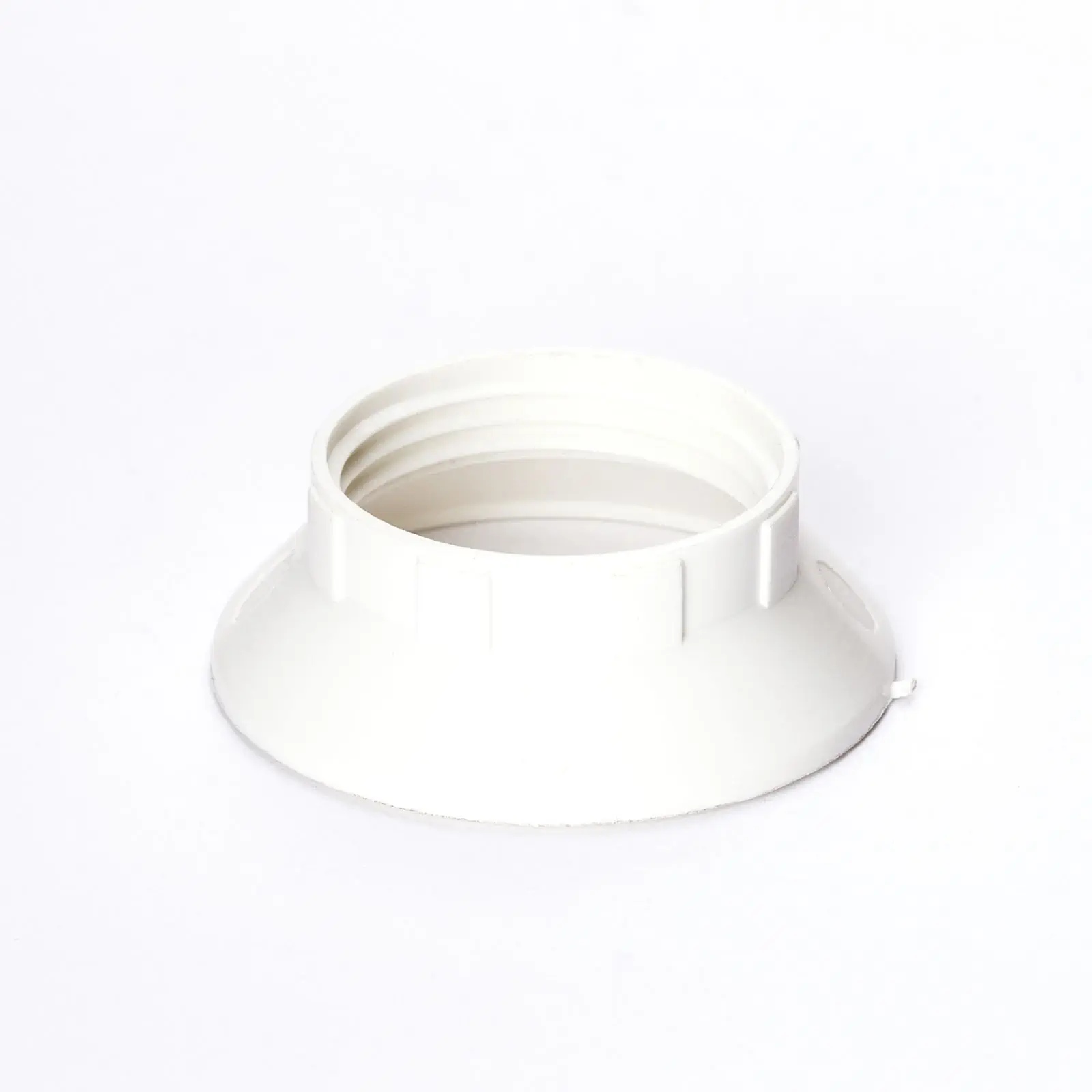 Navojni prsten E14, PVC, beli