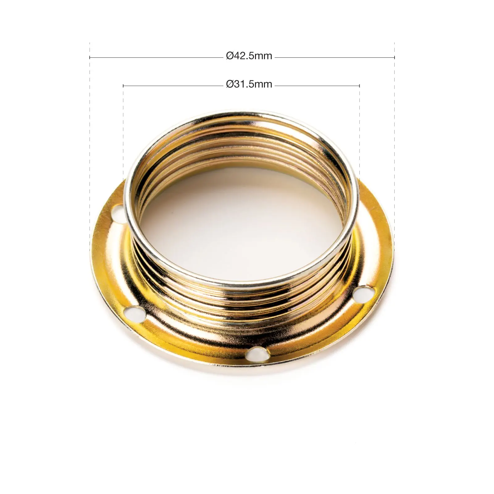 Navojni prsten E14, metal, legura mesinga - 3