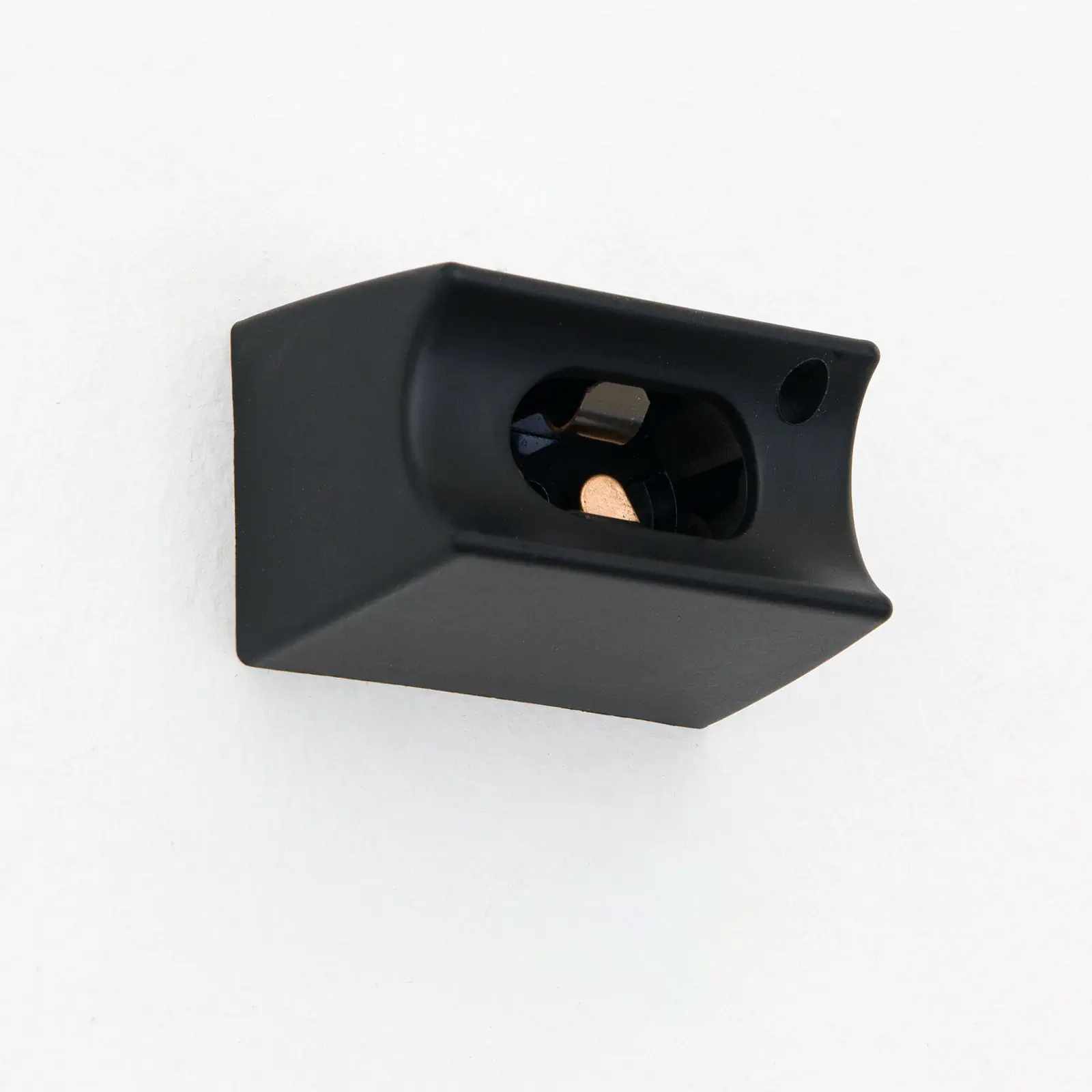 Grlo za sijalicu S14D, PVC, crno - 2