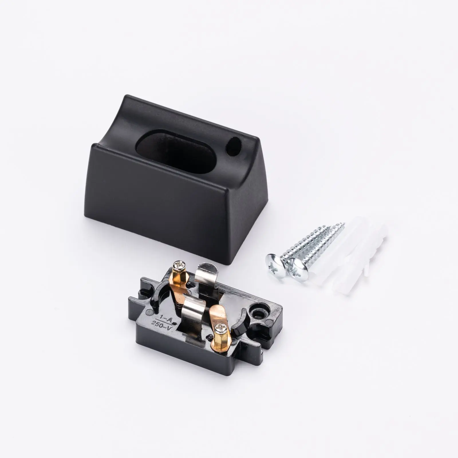 Grlo za sijalicu S14D, PVC, crno - 4