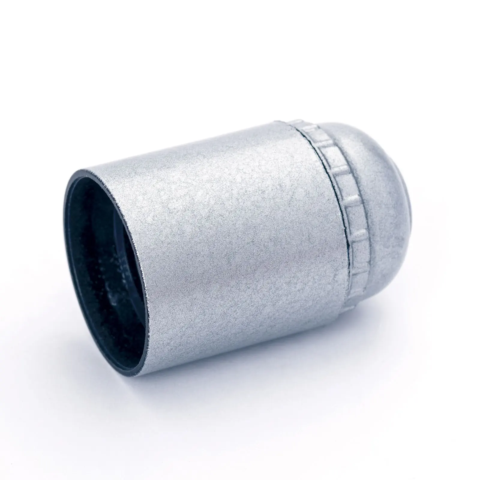 Grlo za sijalicu E27, navoj M10x1, 55 mm, srebrno