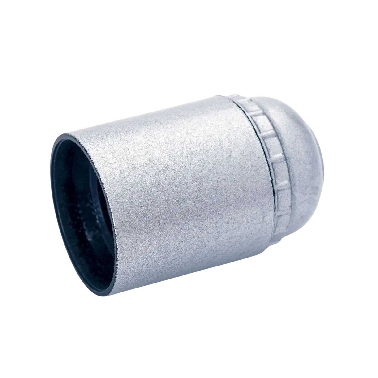 Grlo za sijalicu E27, navoj M10x1, 55 mm, srebrno - 2