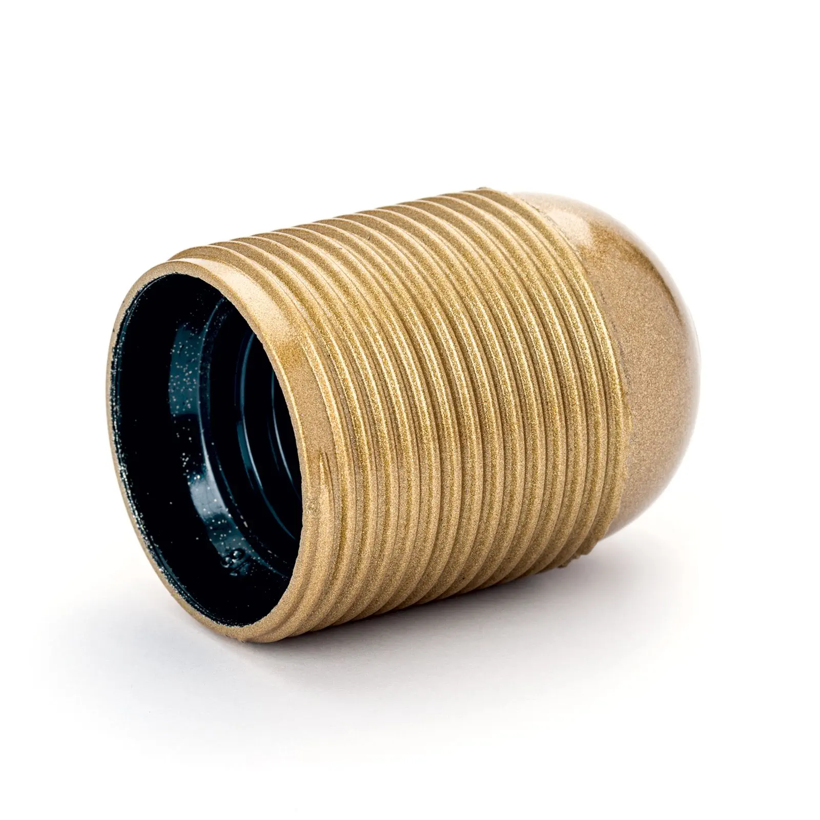 Grlo za sijalicu E27, navoj M10x1, 55 mm, zlatno