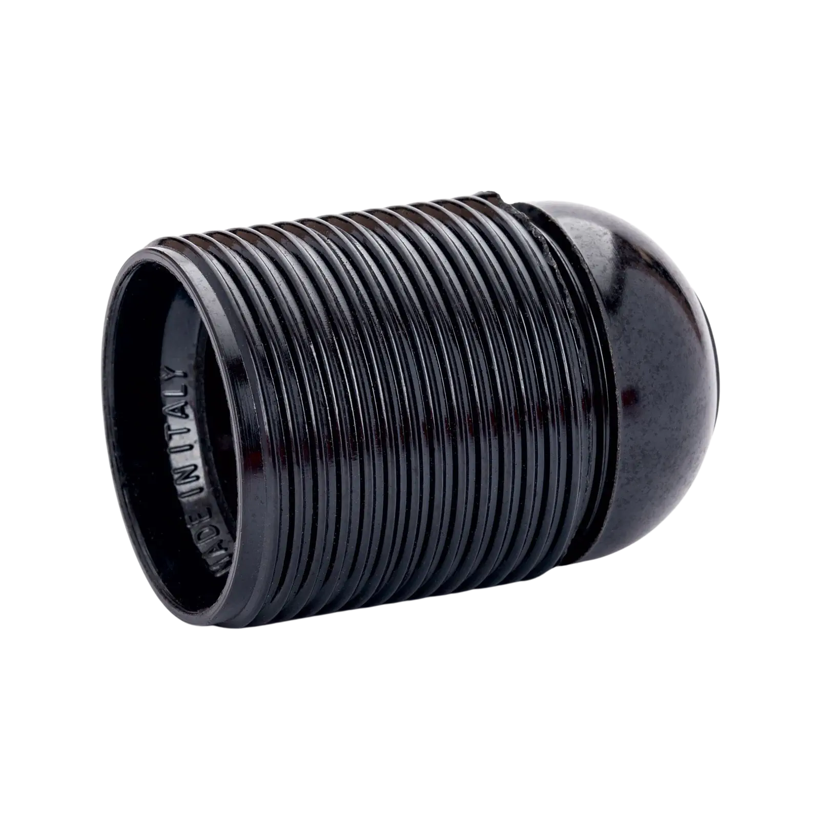 Grlo za sijalicu E27, navoj M10x1, 52 mm, crno - 2