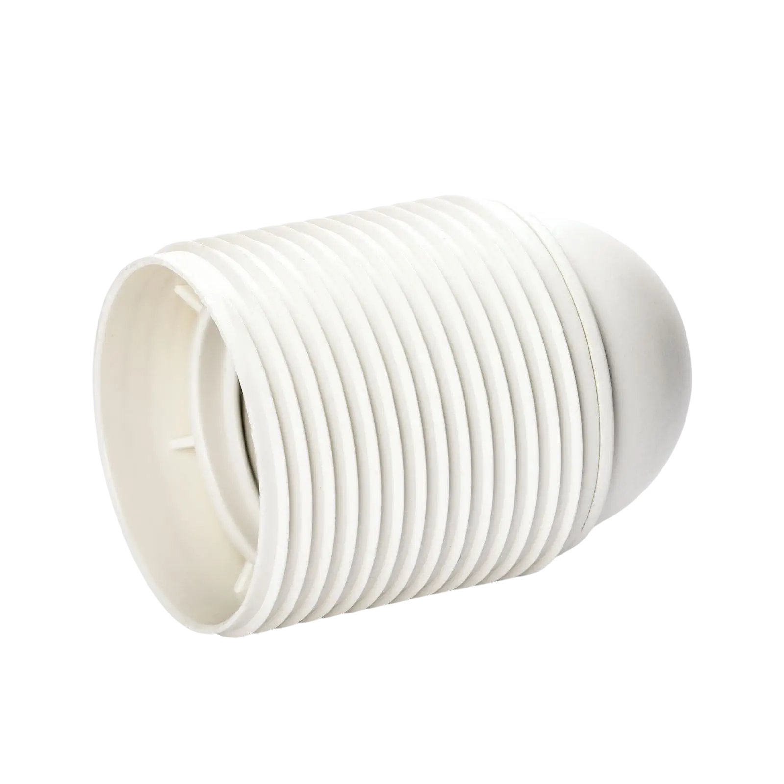 Grlo za sijalicu E27, navoj M10x1, 54 mm, belo - 2