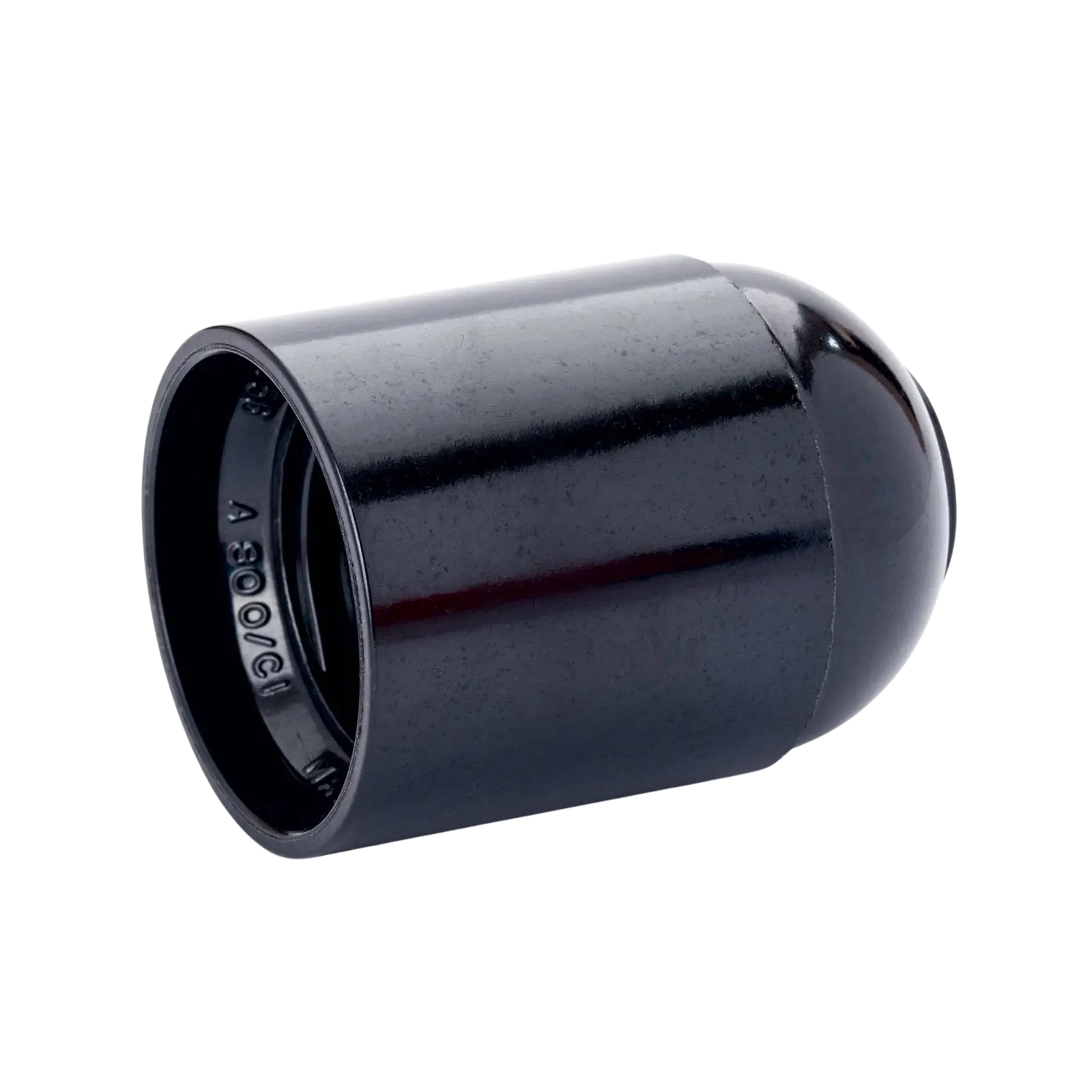 Grlo za sijalicu E27, navoj M10x1, 55 mm, crno - 2