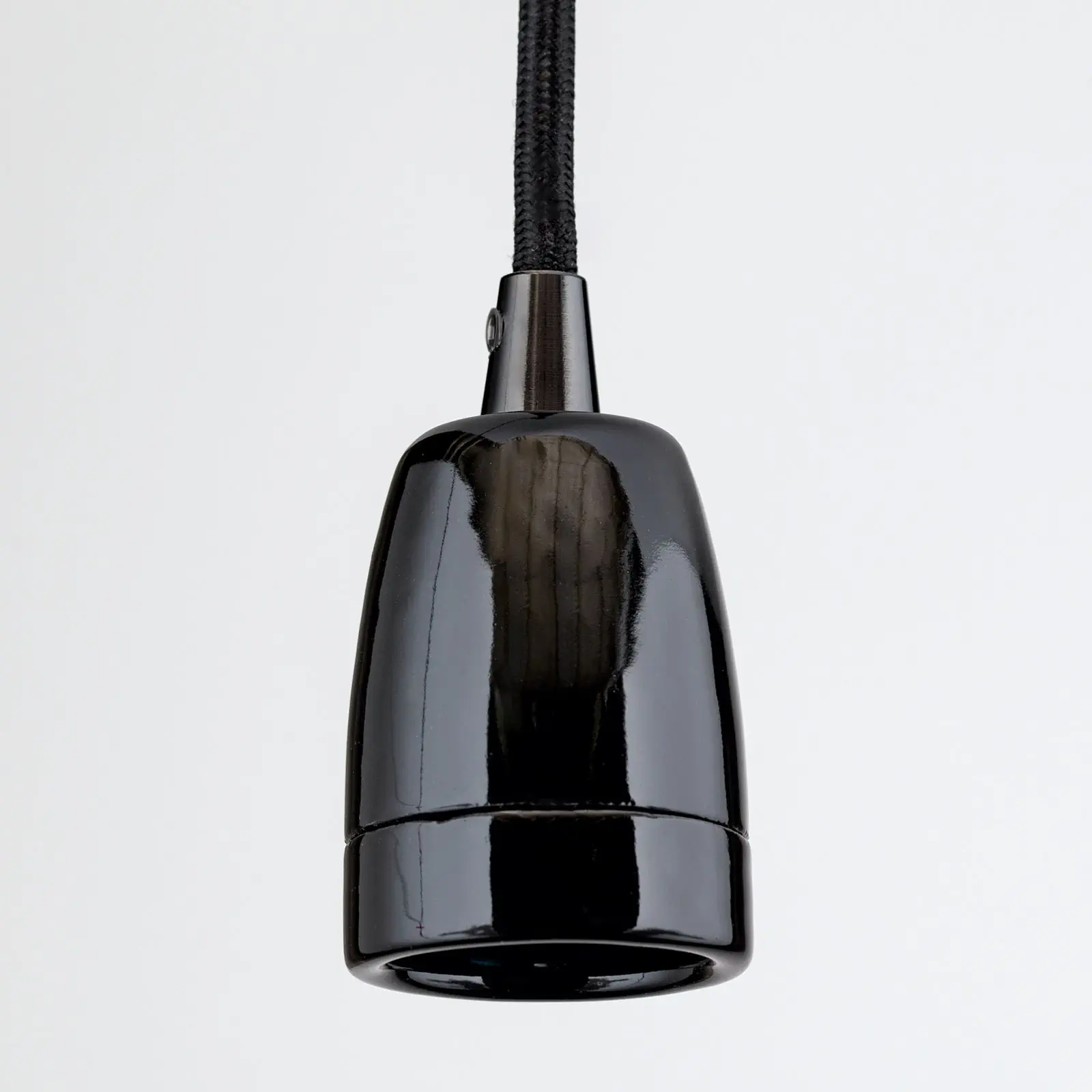 Grlo za sijalicu E27, navoj M10x1, 64 mm, crno - 3