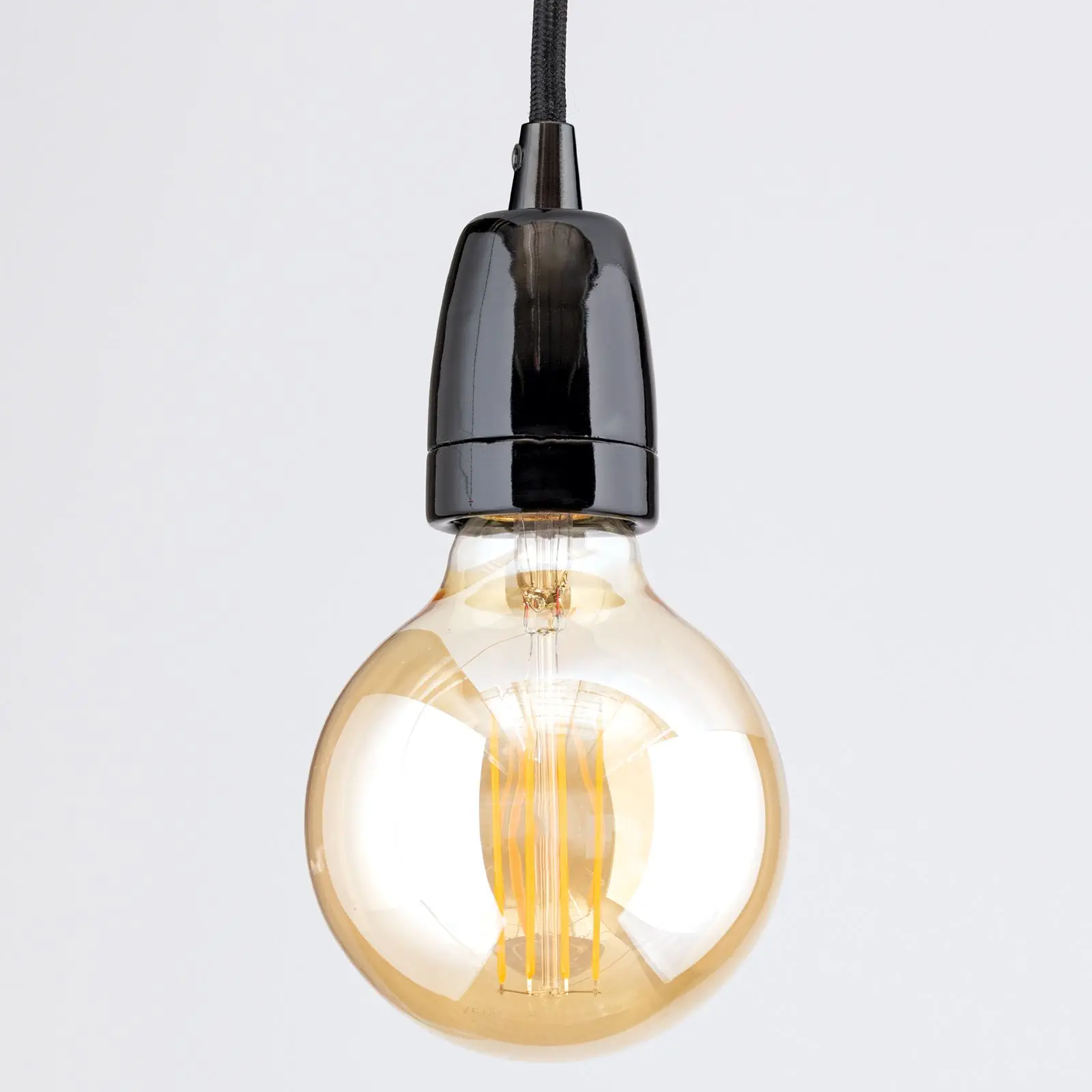 Grlo za sijalicu E27, navoj M10x1, 64 mm, crno - 4