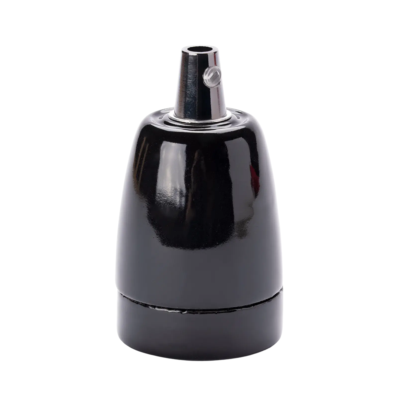 Grlo za sijalicu E27, navoj M10x1, 64 mm, crno - 6