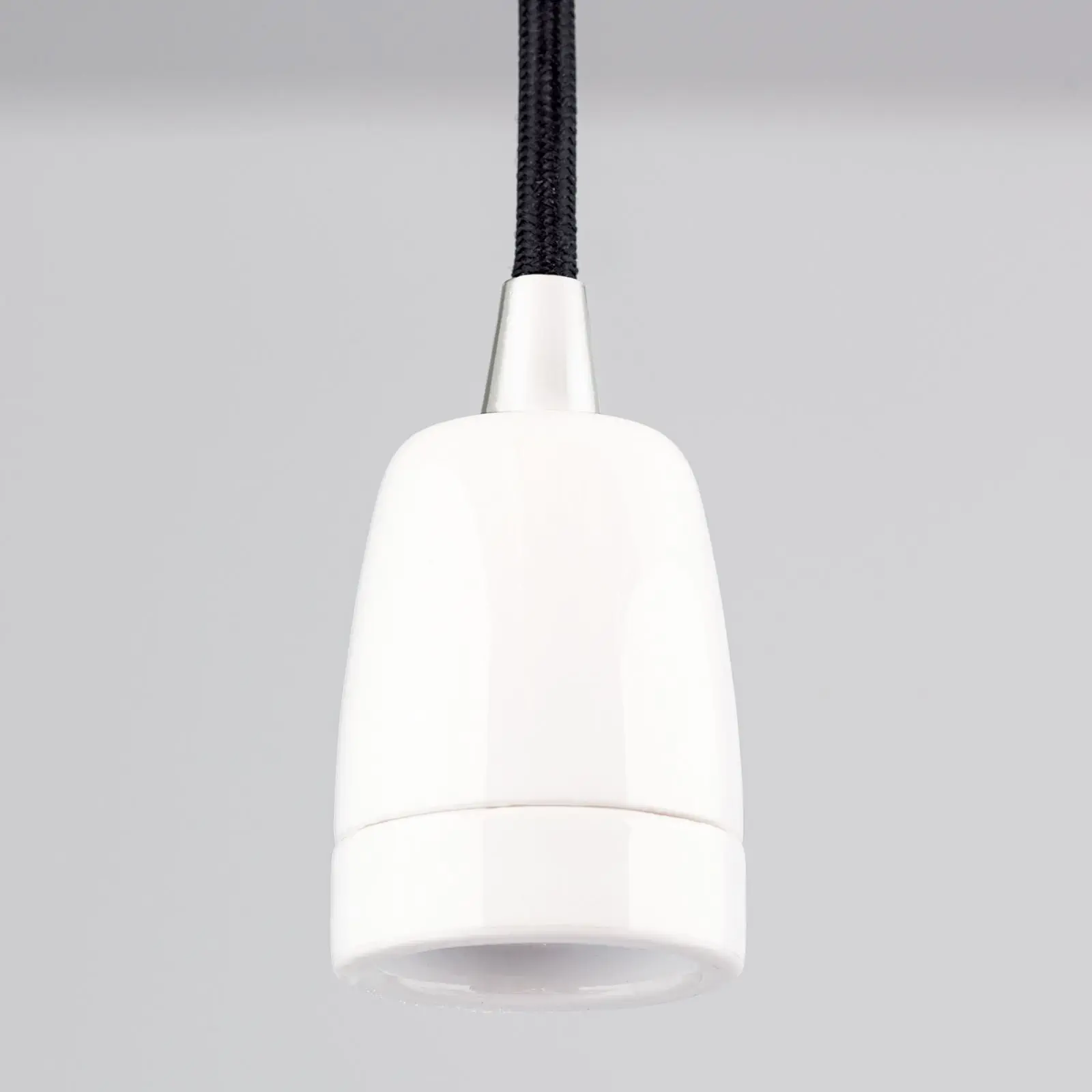 Grlo za sijalicu E27, navoj M10x1, 64 mm, belo - 3