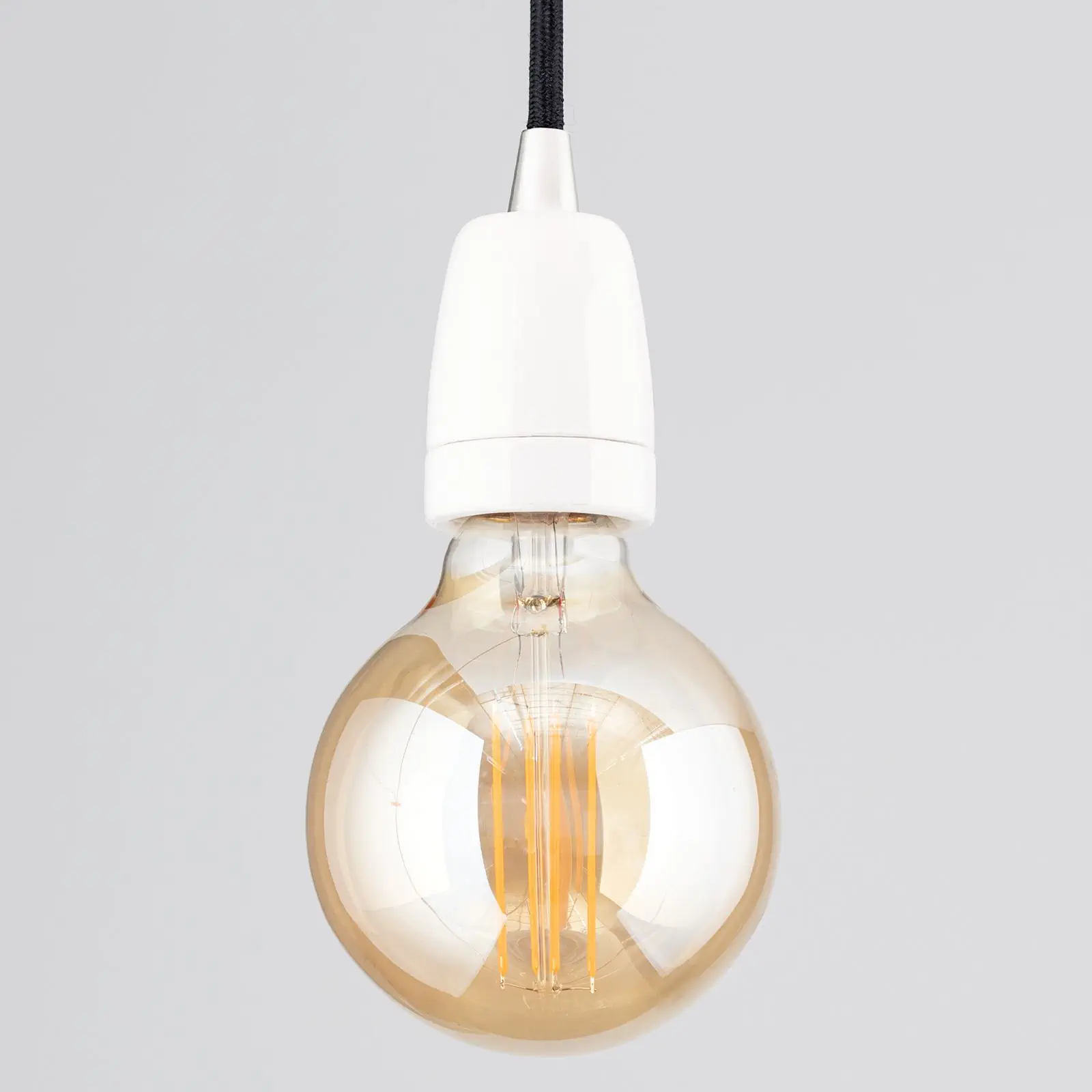 Grlo za sijalicu E27, navoj M10x1, 64 mm, belo - 4