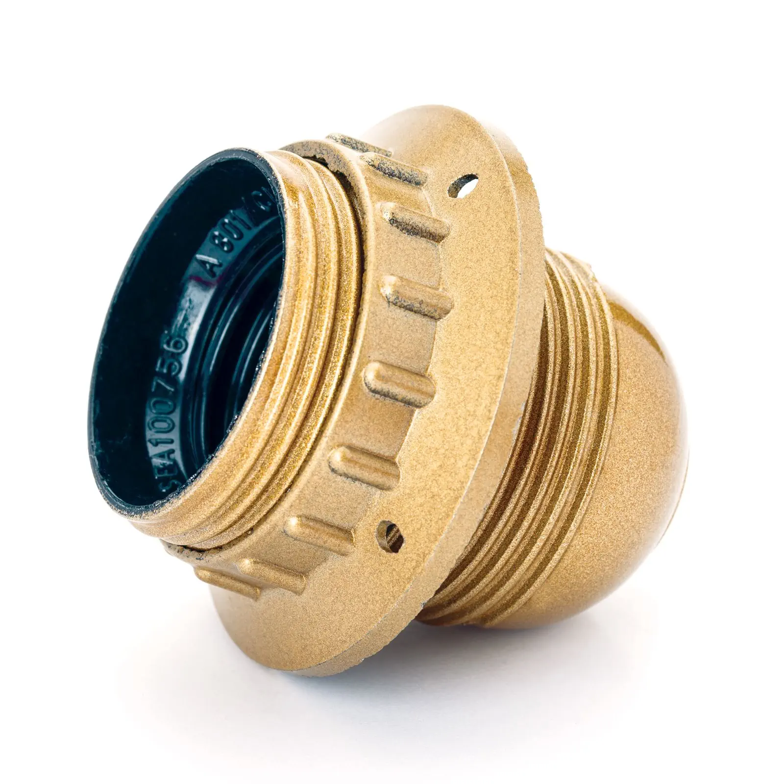 Grlo za sijalicu E27 sa navrtnim prstenom, 54 mm, zlatno