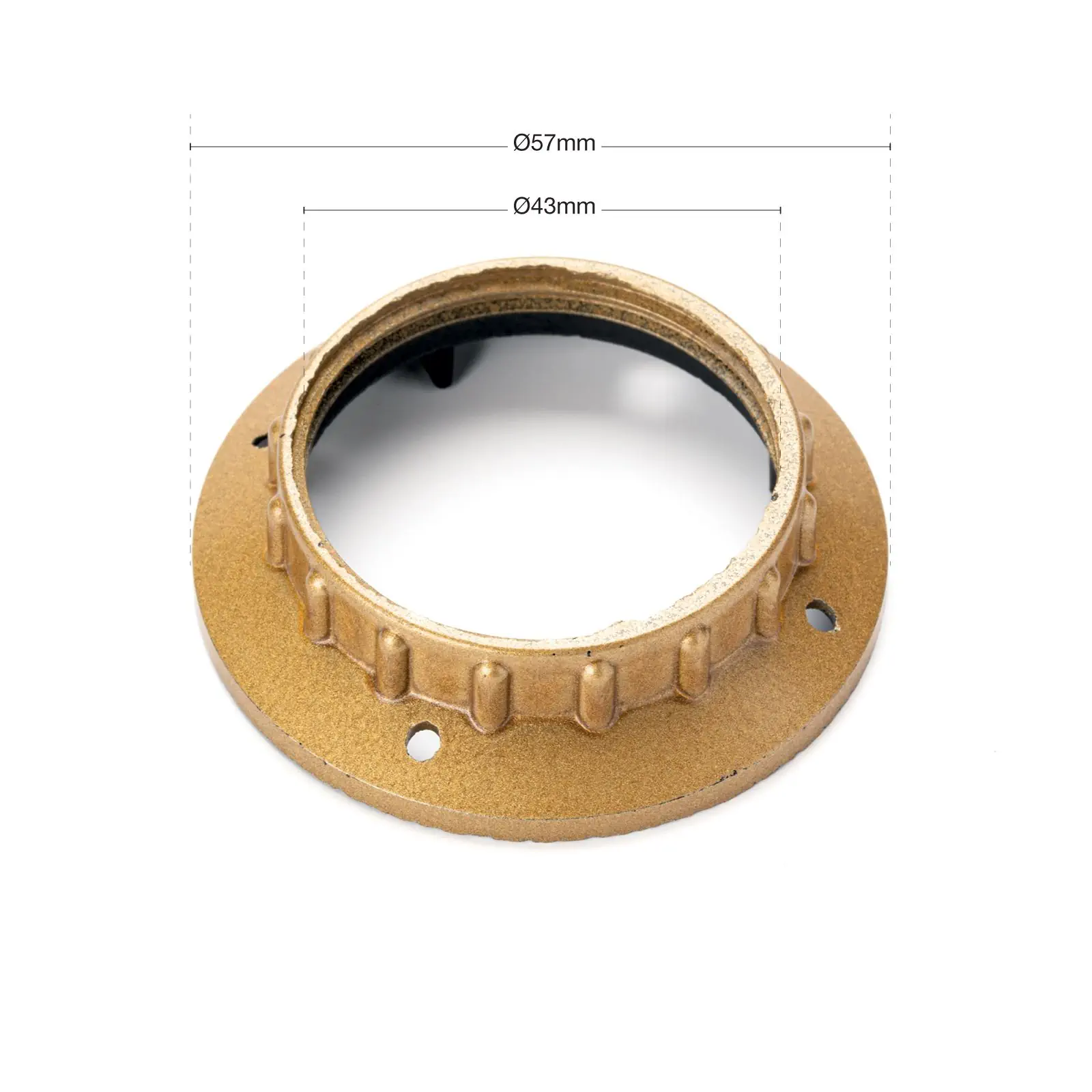 Navojni prsten E27, Ø 57 mm, zlatni - 3