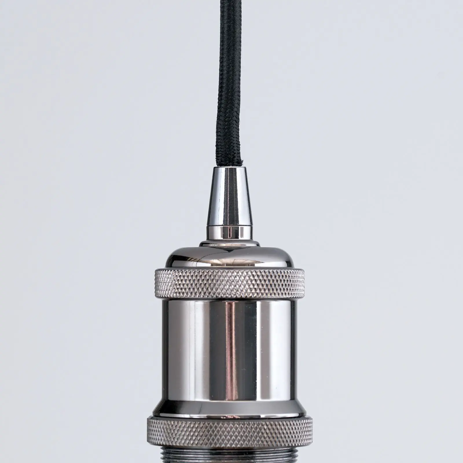 Grlo za sijalicu E27, vintage, crno - 2