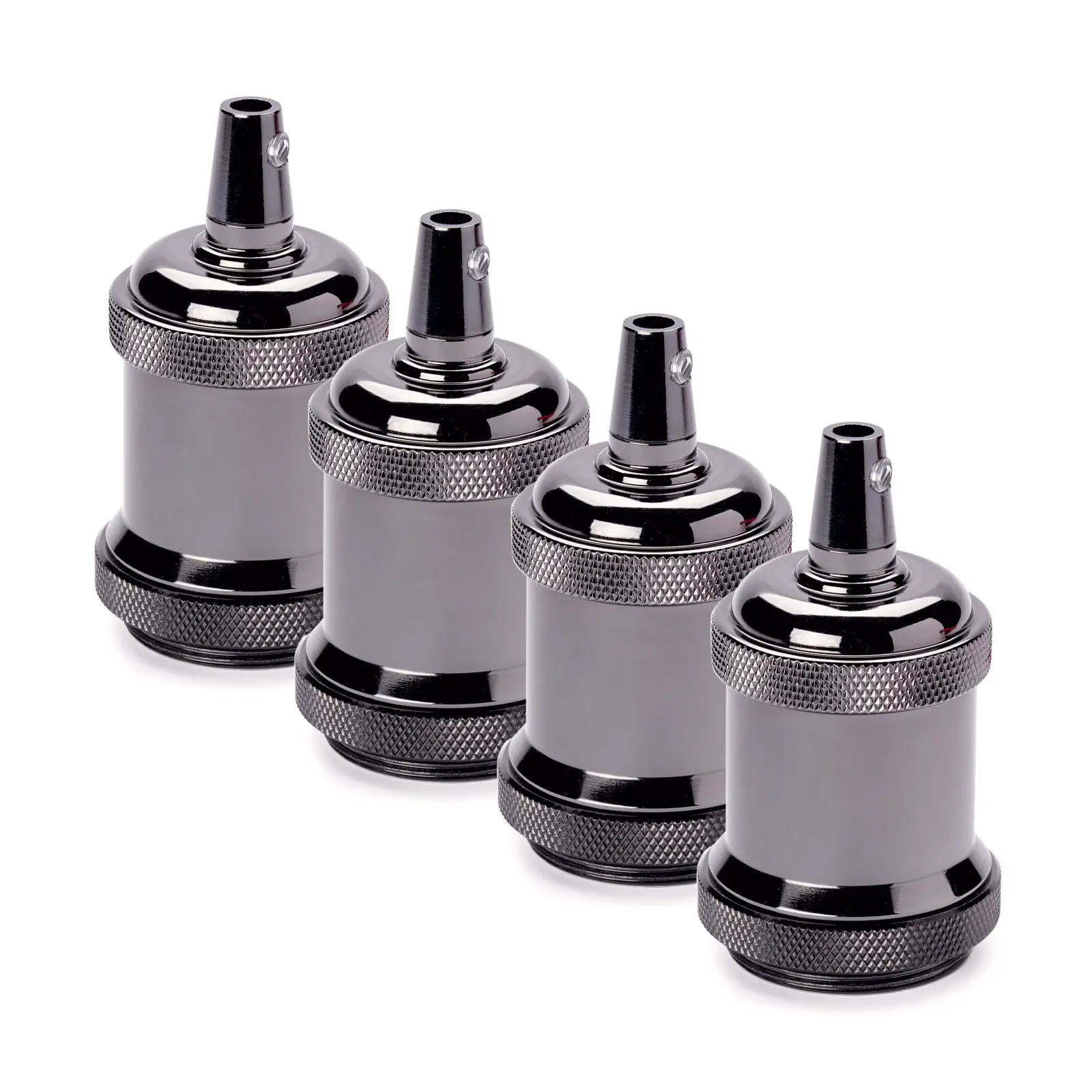 Grlo za sijalicu E27, vintage, crno - 5