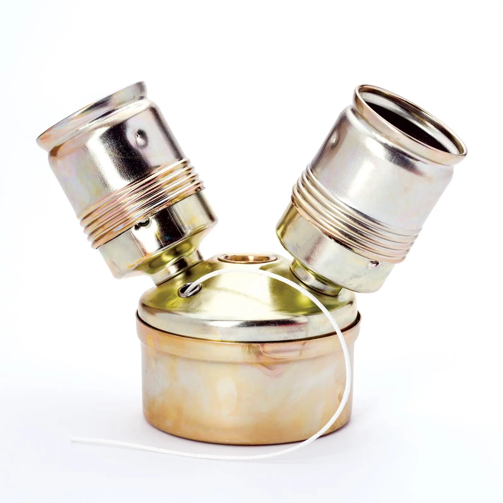 Razdelnik sa serijskim poteznim prekidačem, 2x grlo za sijalicu E27