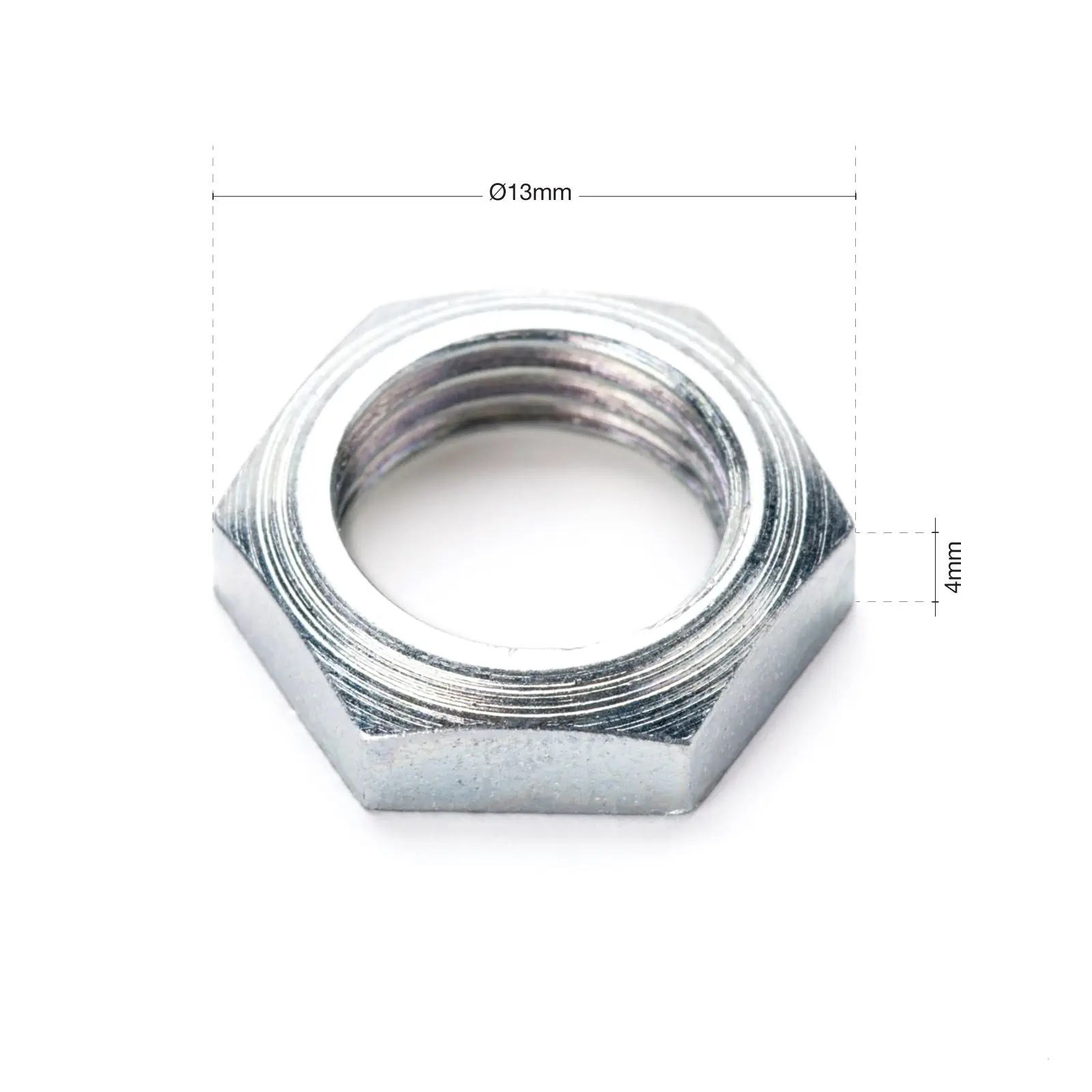 Šestougaona matica, navoj M10x1, srebrna - 3