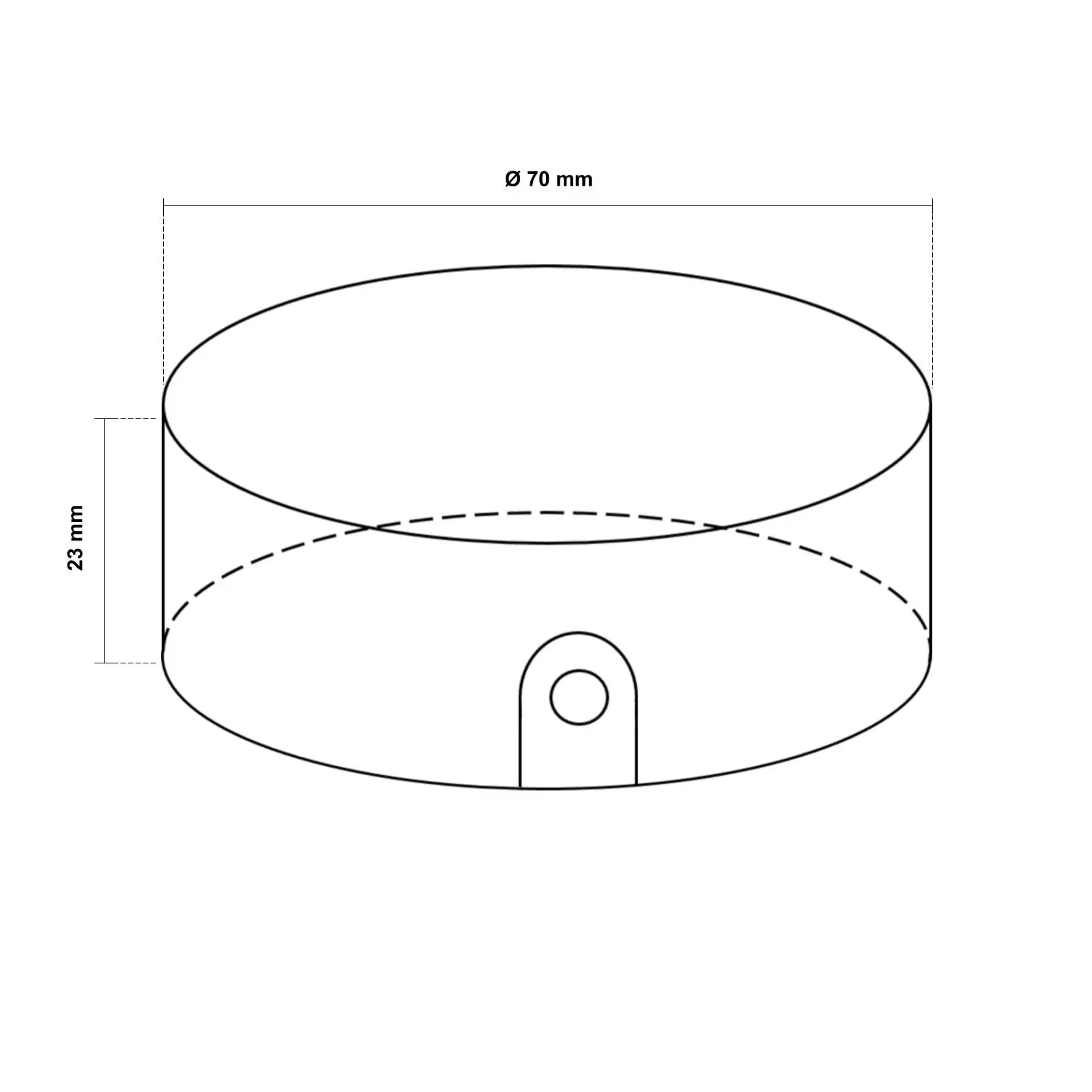 Razvodna kutija, Ø 70 mm, mesing mat - 5