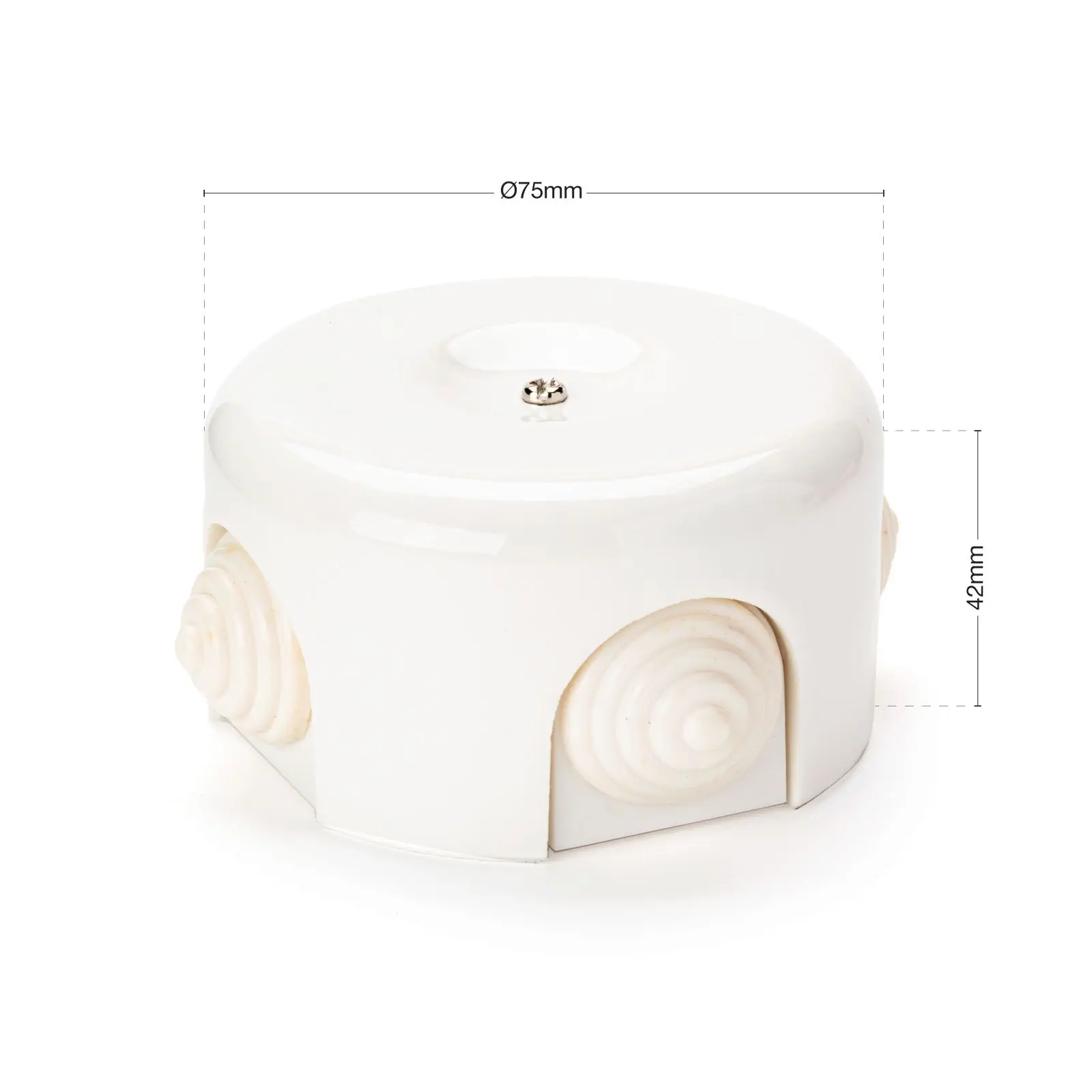 Plafonska rozeta distributera, Ø 75 mm, bela - 3