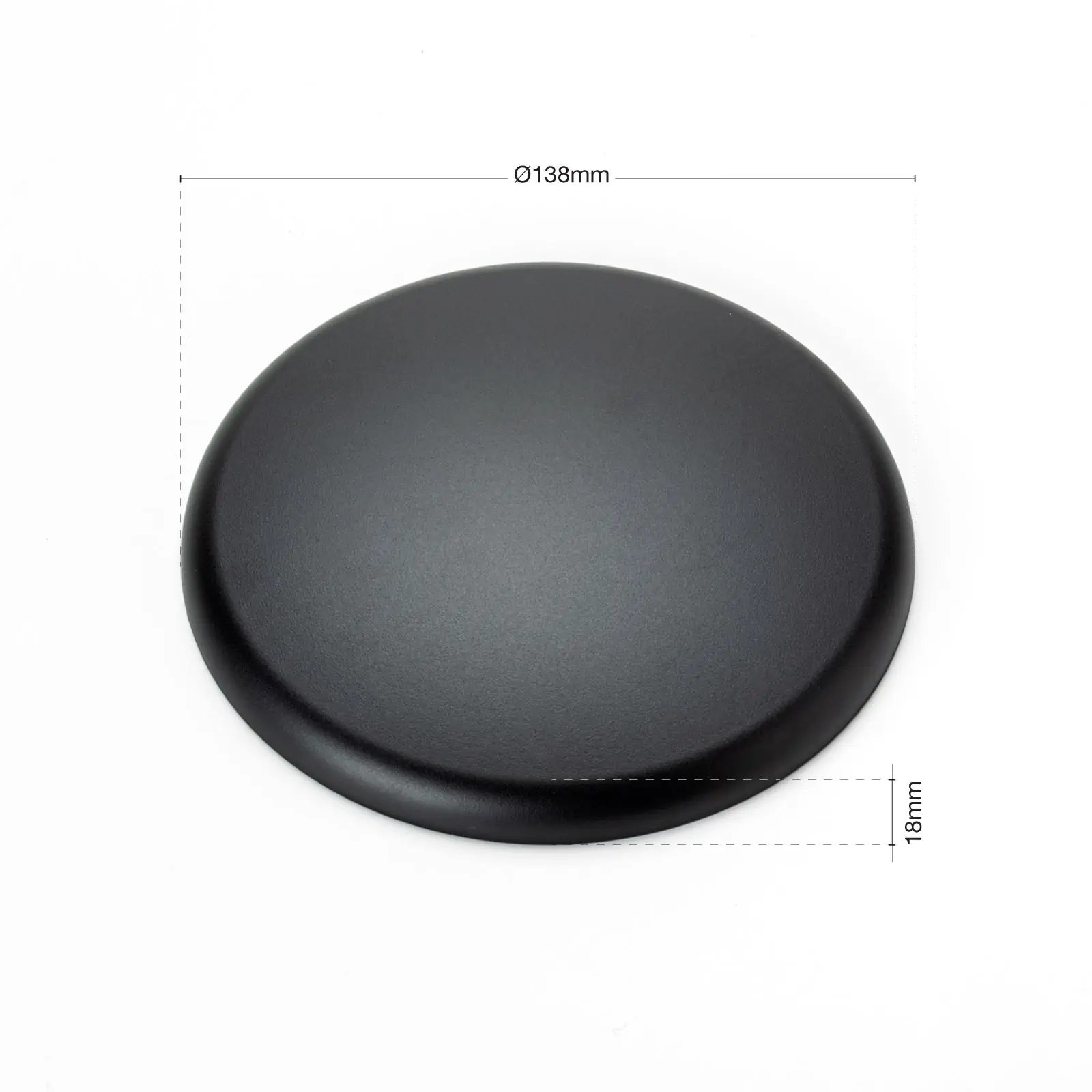 Set plafonskih rozeta distributera, 3 komada, Ø 135 mm, ravna, crna - 3