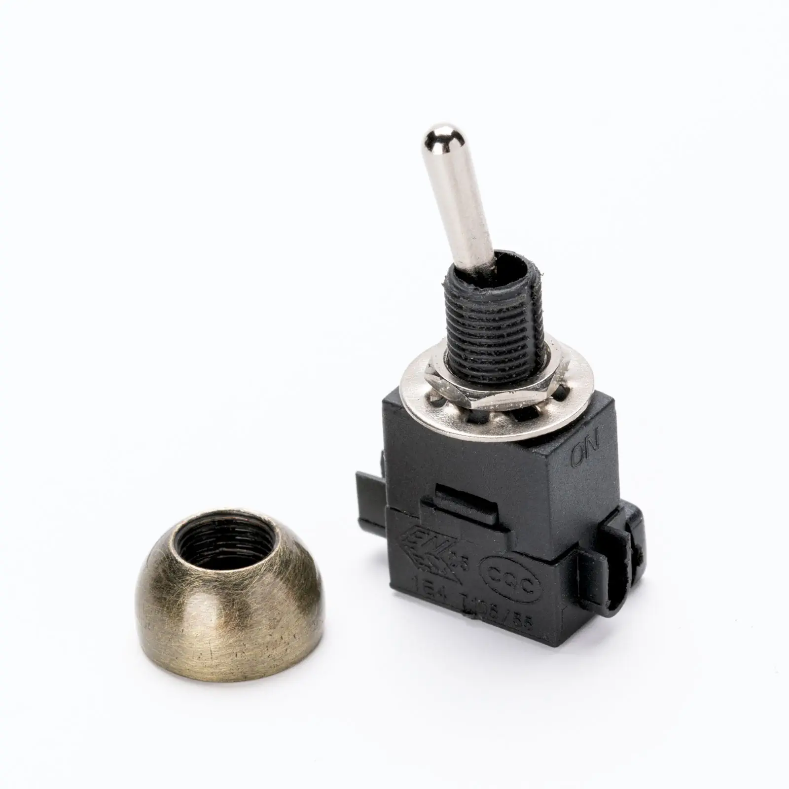 Ugradni prekidač sa polugom, Ø 12 mm, patina, set od 5 komada - 2