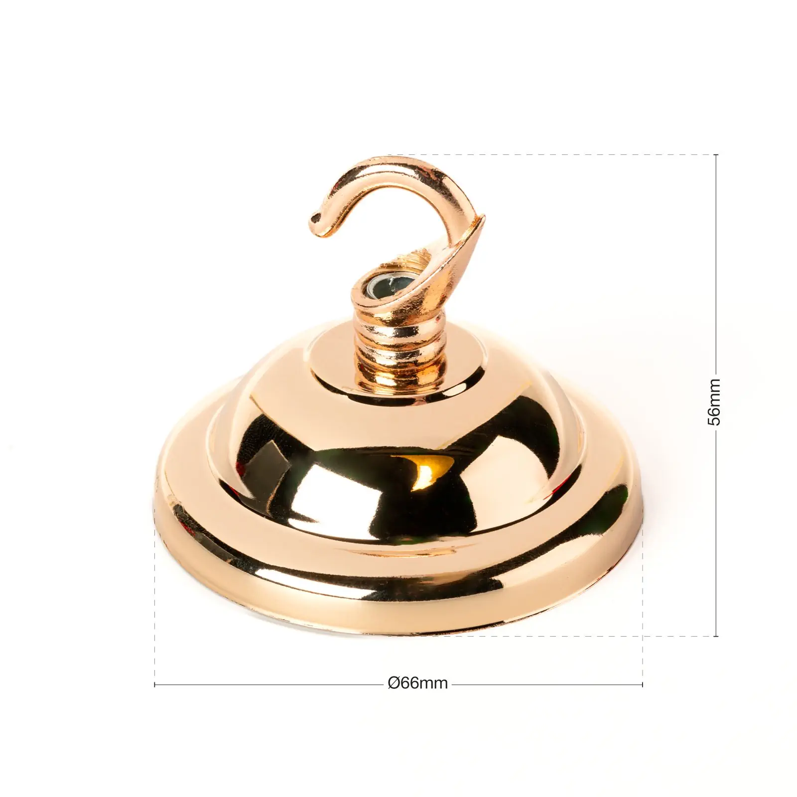 Plafonska rozeta sa kukama, Ø 66 mm, zlatna - 3