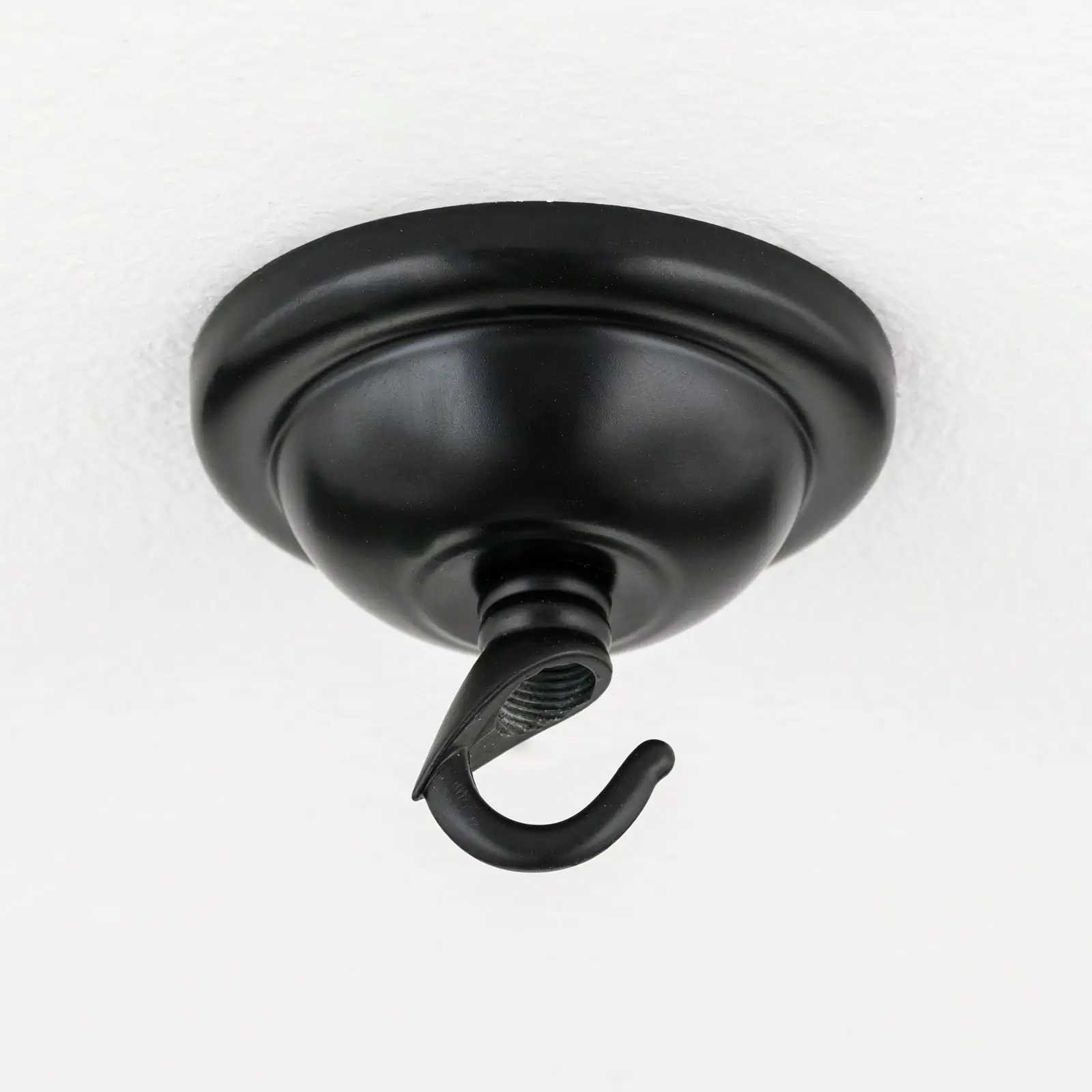 Plafonska rozeta sa kukama, Ø 66 mm, crna - 2