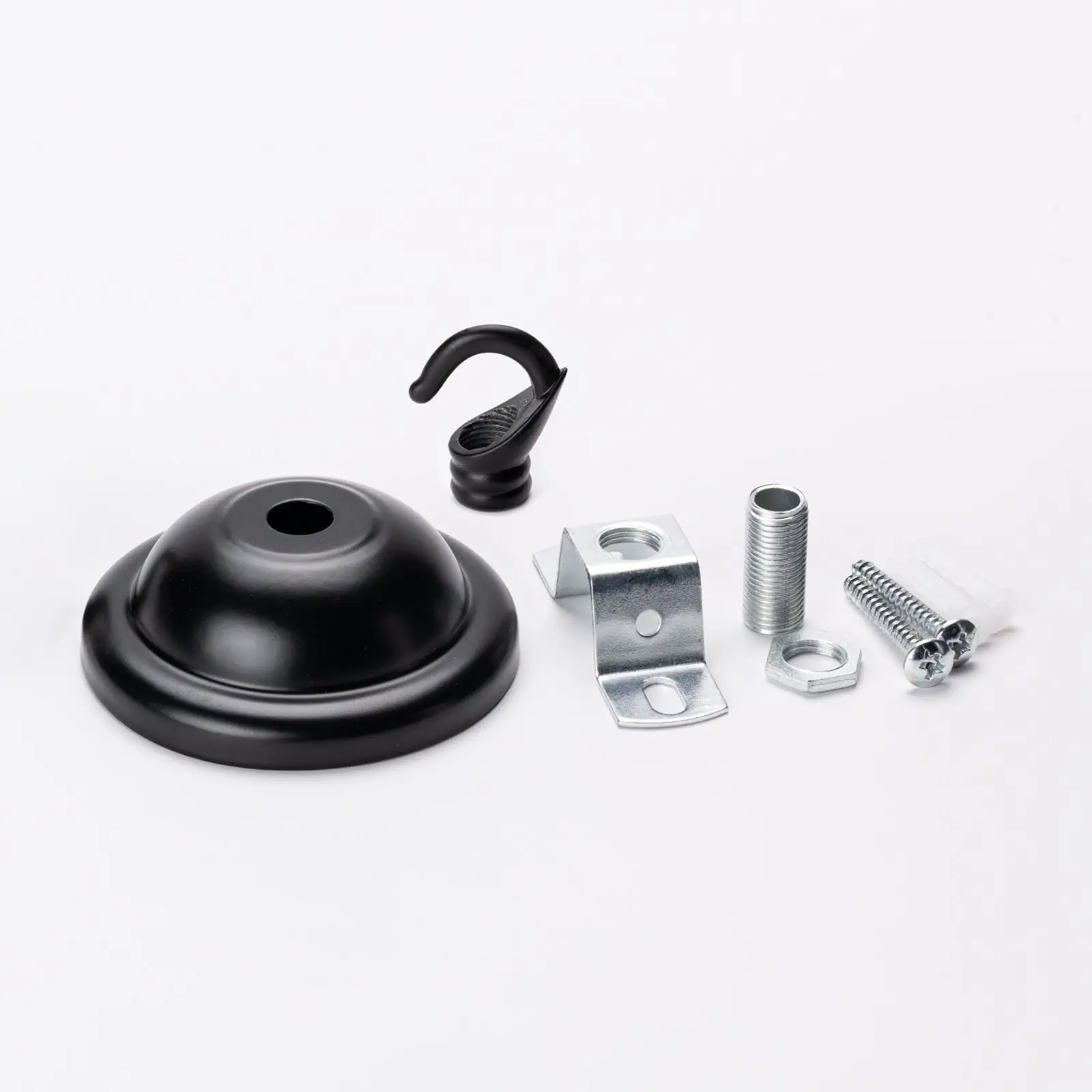 Plafonska rozeta sa kukama, Ø 66 mm, crna - 4