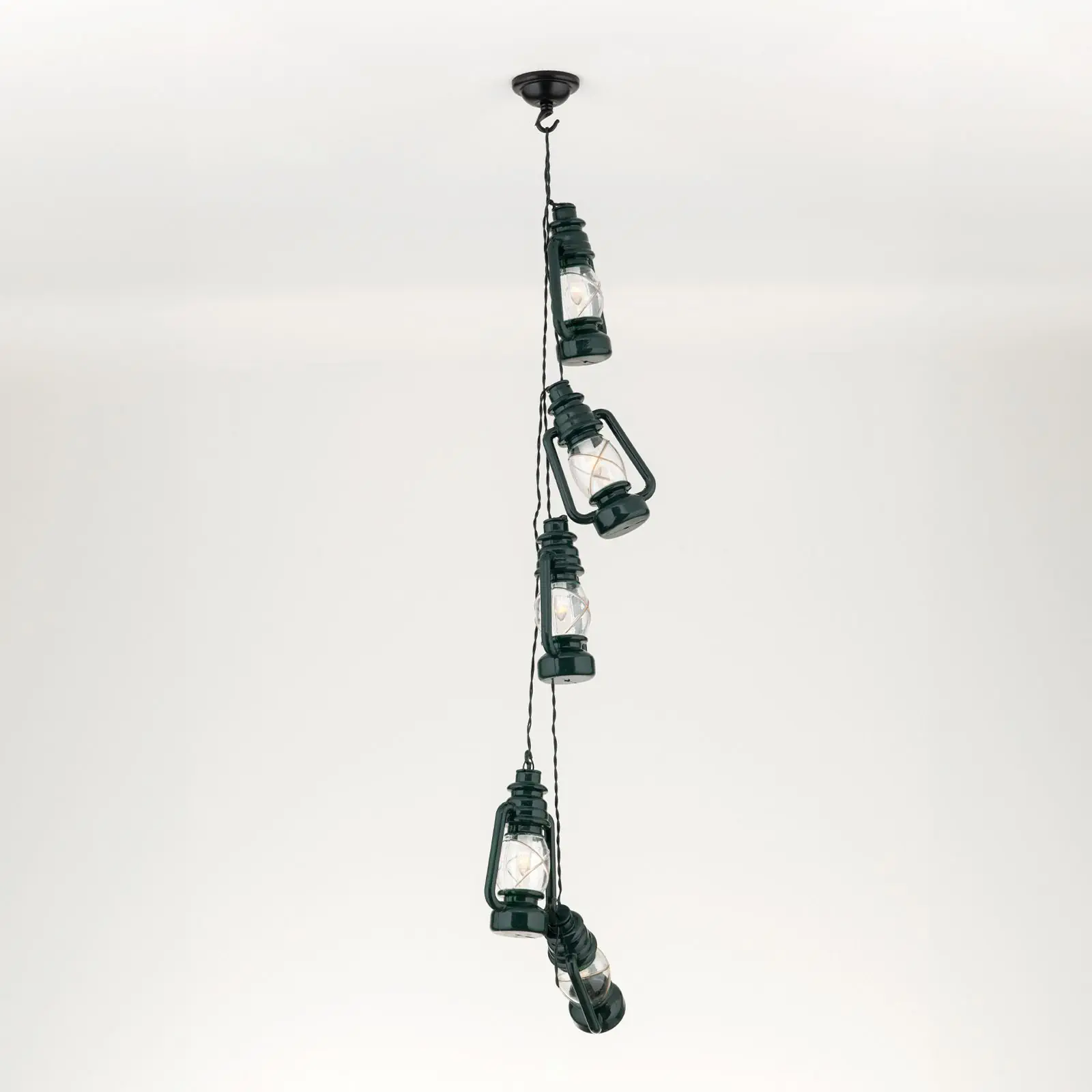 Plafonska rozeta sa kukama, Ø 66 mm, crna - 5