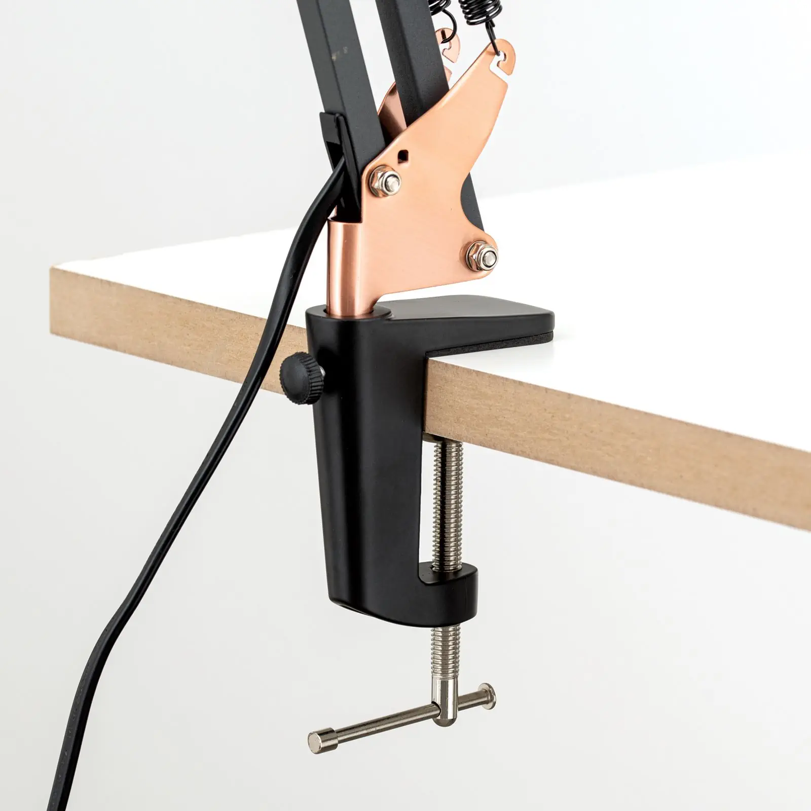 Stezna stona stega za lampe, crna/nikl - 4