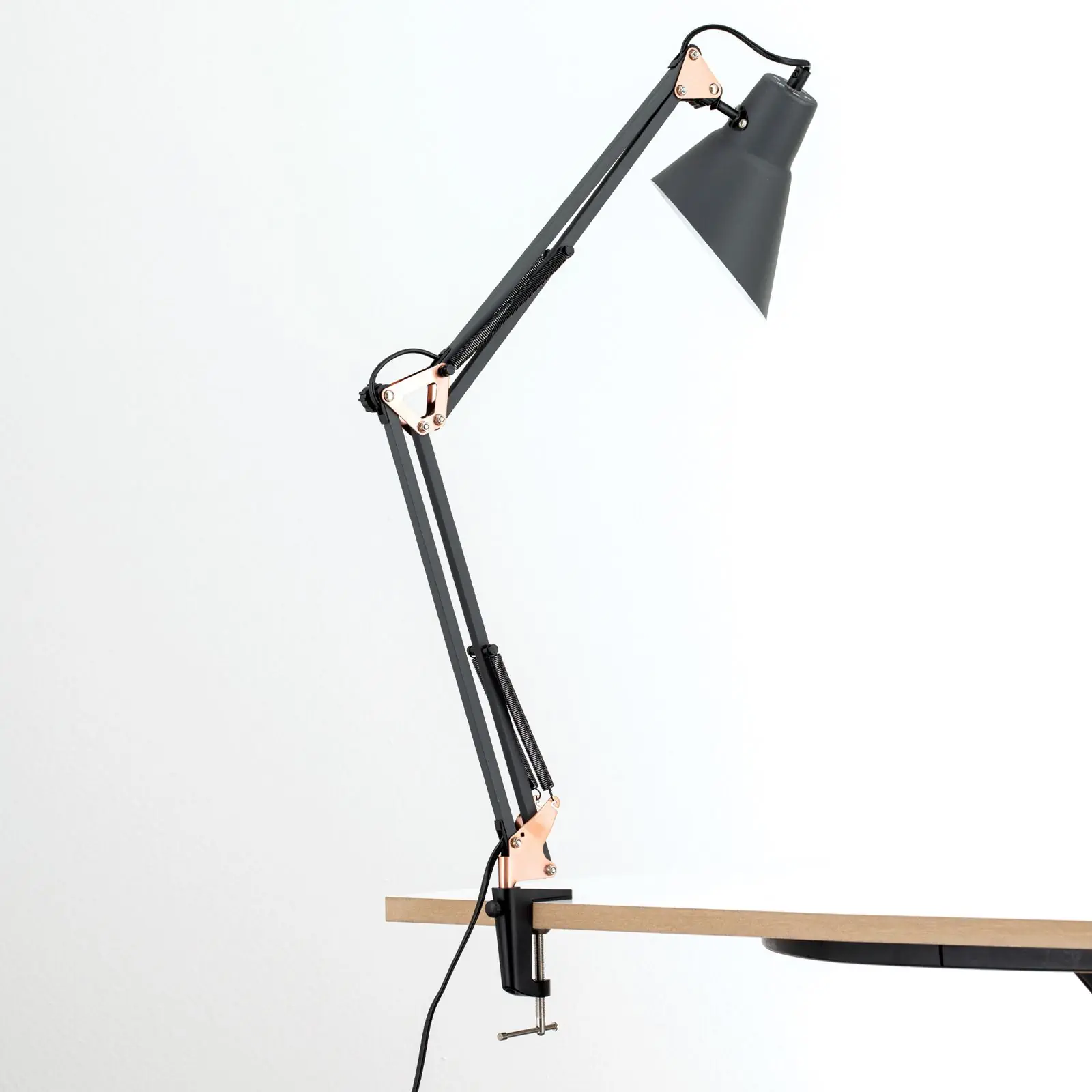 Stezna stona stega za lampe, crna/nikl - 5