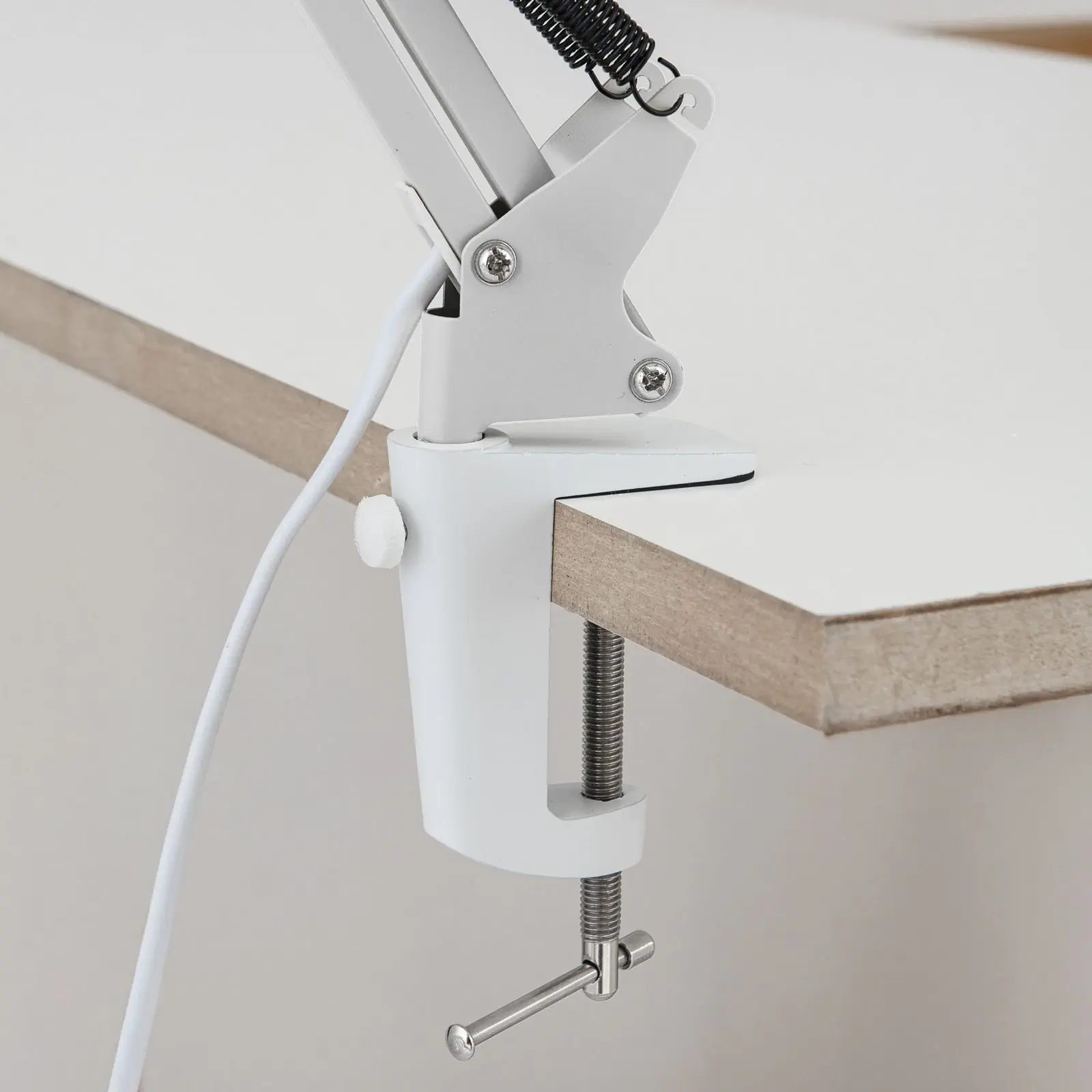 Stezna stona stega za lampe, bela/nikl - 3