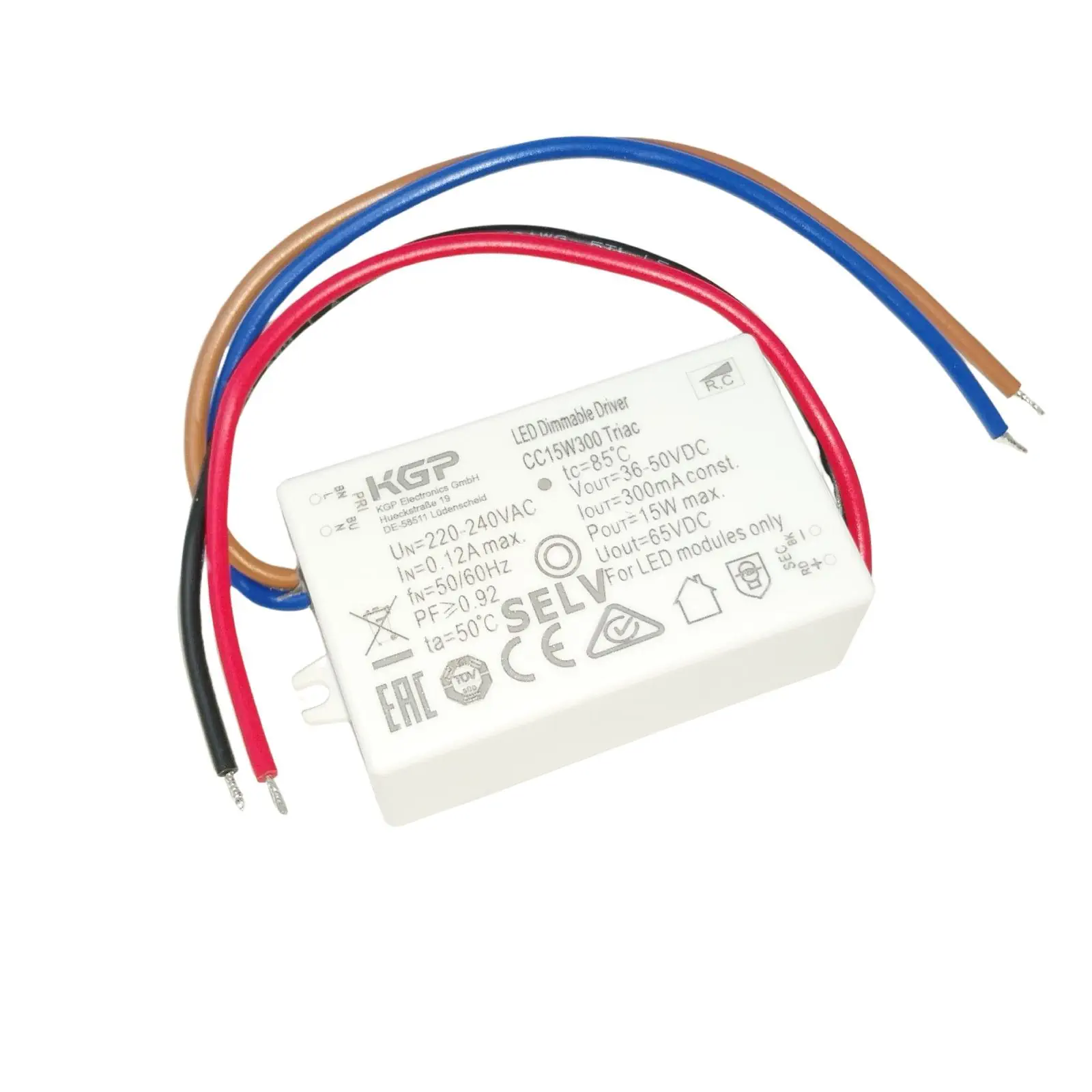 Drajver 15g KGP CC15W300 Triac, 300 mA, 15 W, dimabilan - 1