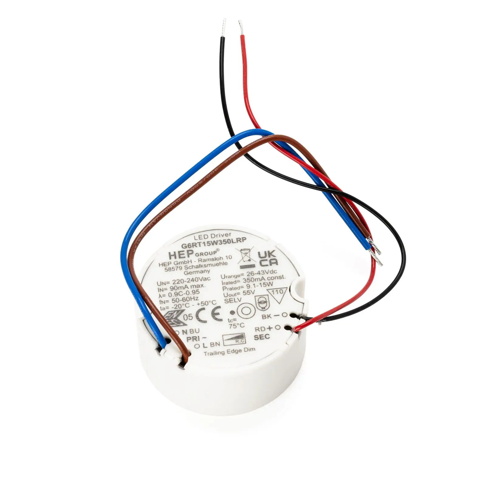 Drajver 15m HEP G6RT15W350LRP, okrugli, 350 mA, 15 W, dimabilan - 1