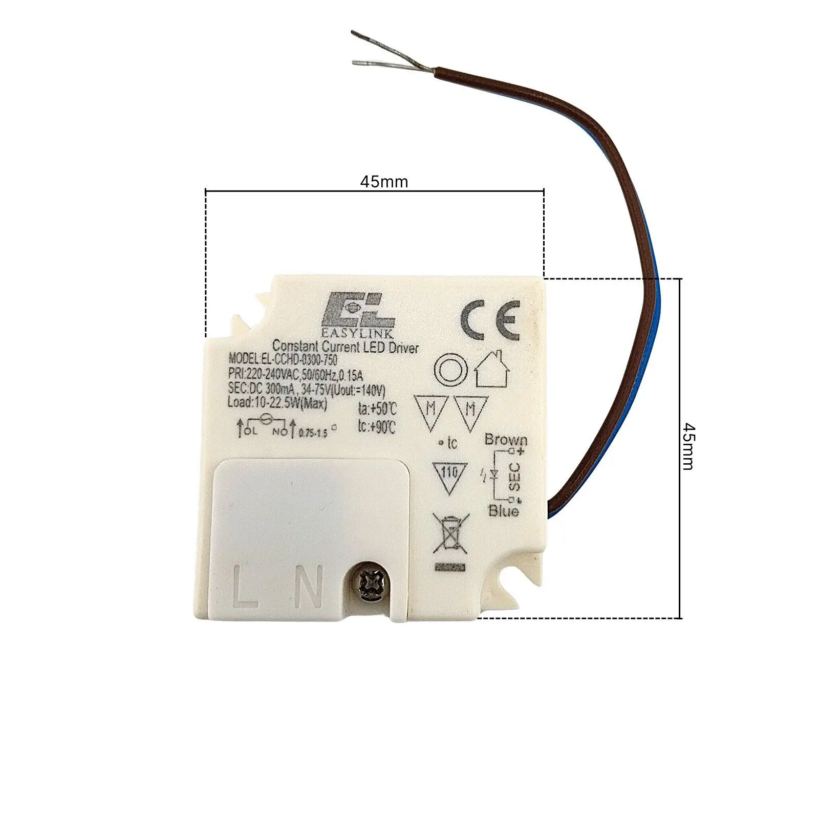 Drajver 22,5a EL-CCHD-0300-750, 300 mA, 22,5 W, nije dimabilan - 2