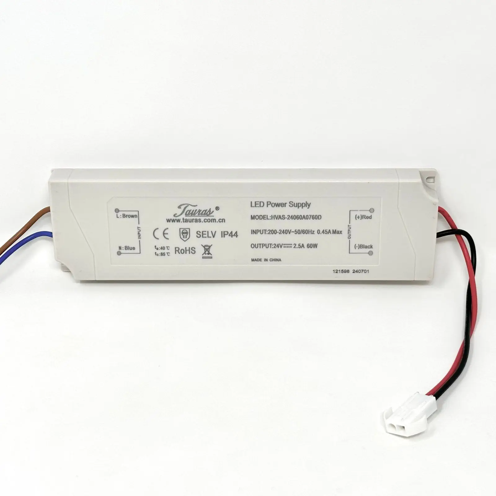 Drajver 60n Tauras HVAS-24060A0760D, 24 V 2500 mA, 60 W, nije dimabilan - 1