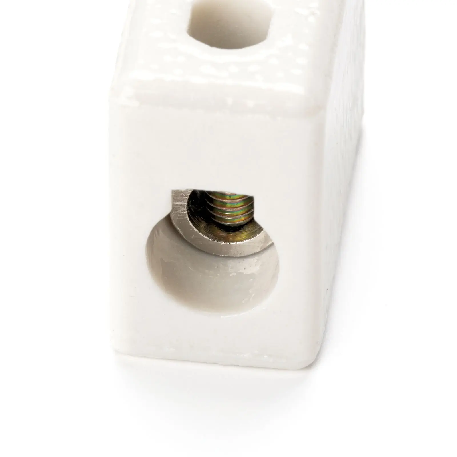 Porcelanska stezaljka LK 1/25, bela - 2