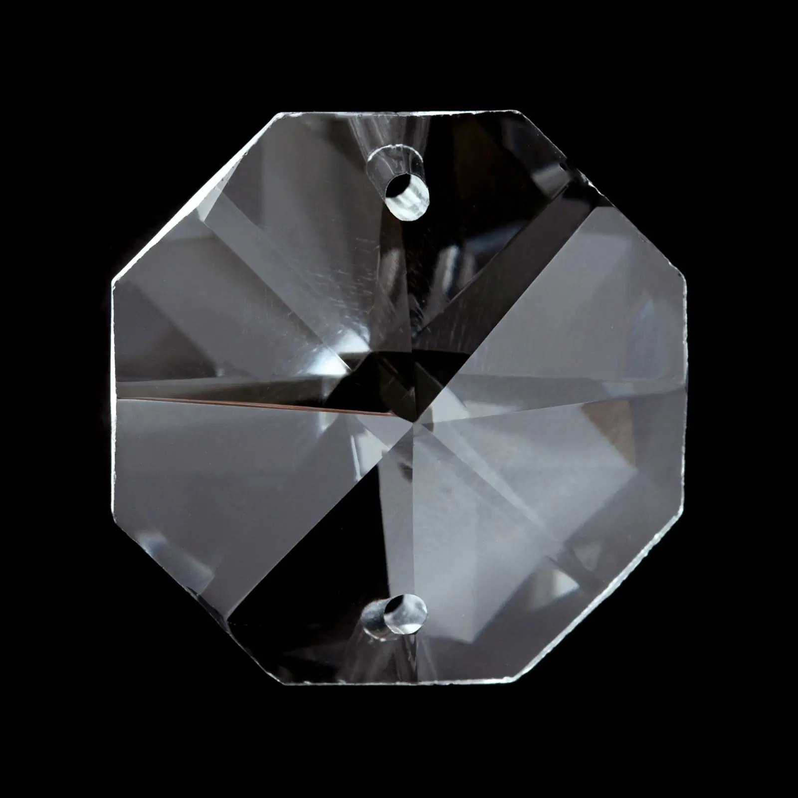 Kristal za luster – T oktagon, 2 rupe, olovno staklo, 24 mm - 2