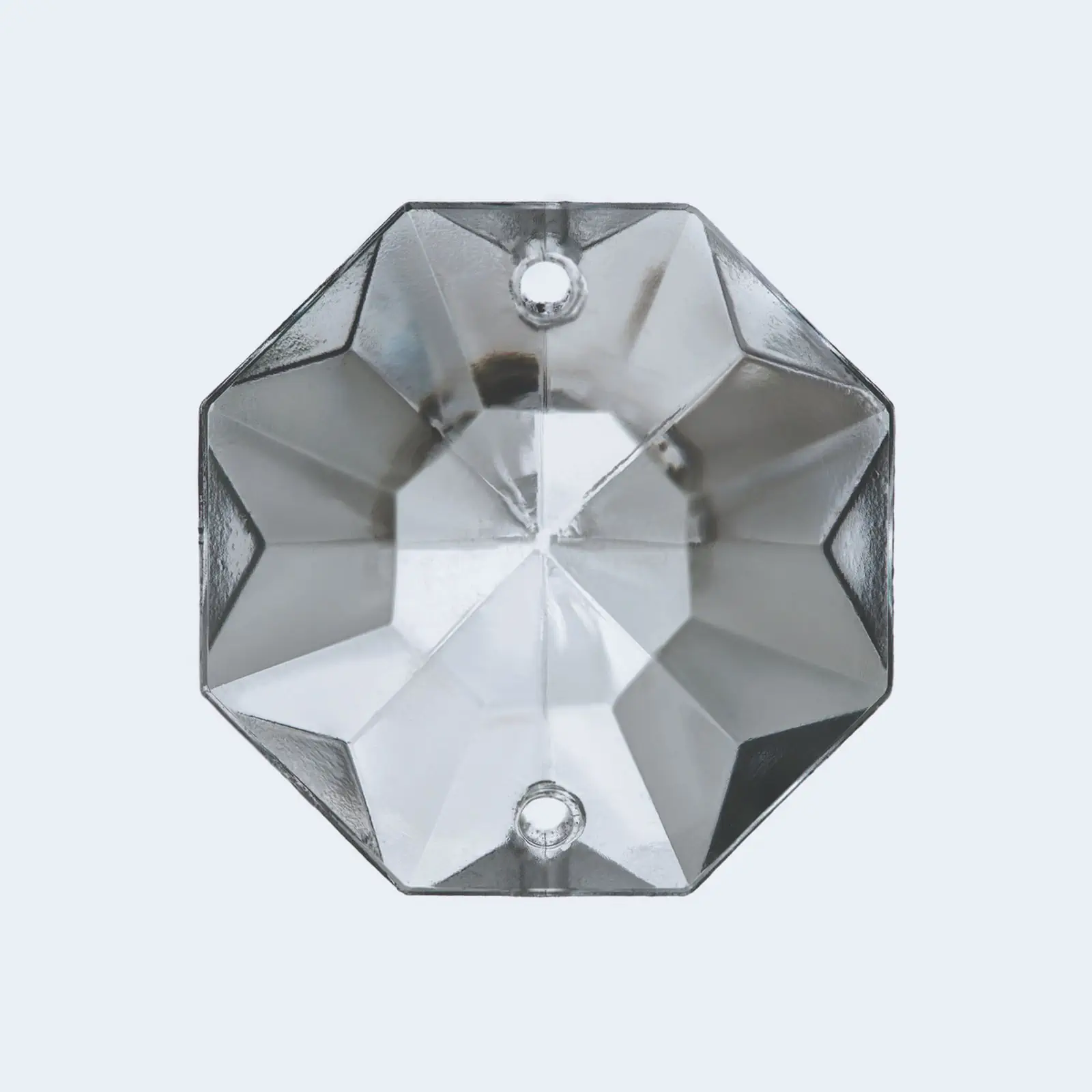 Kristal za luster – oktagon 5122, presovano staklo, 2 rupe, 24 mm, transparentni